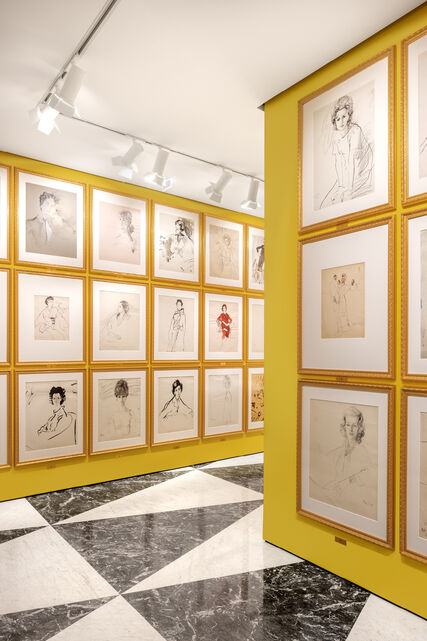 Acne Paper Palais Royal presents a collection of 70 portrait drawings from the René Bouché Studio Archive. 