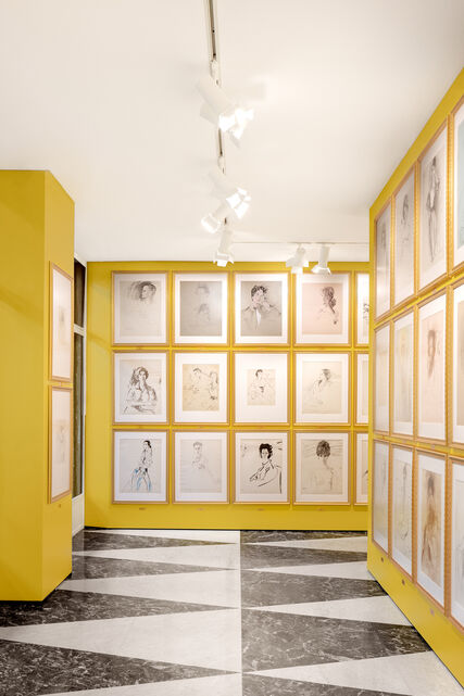 Acne Paper Palais Royal presents a collection of 70 portrait drawings from the René Bouché Studio Archive. 