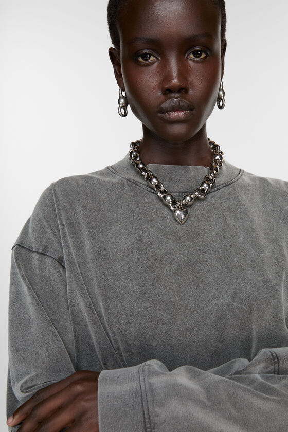 Acne Studios - ハートチャームネックレス - アンティークシルバー 