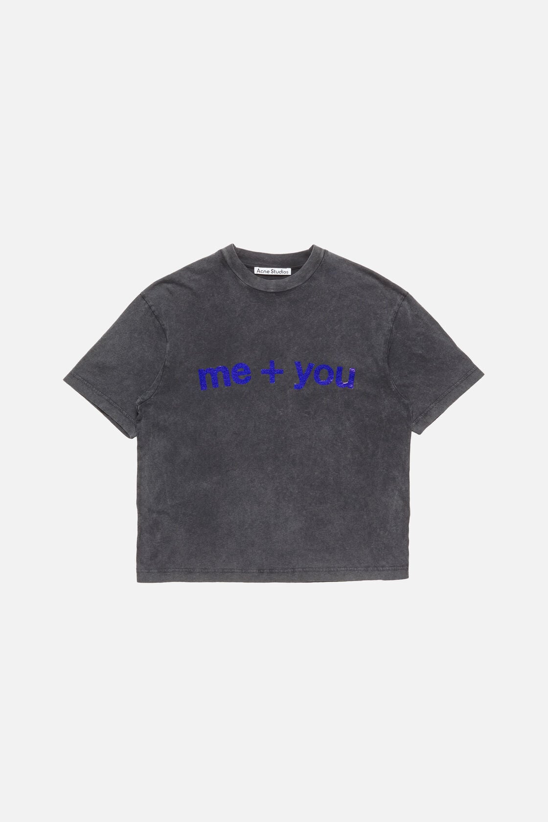 Glitter graphic t-shirt, Faded black, 2000x
