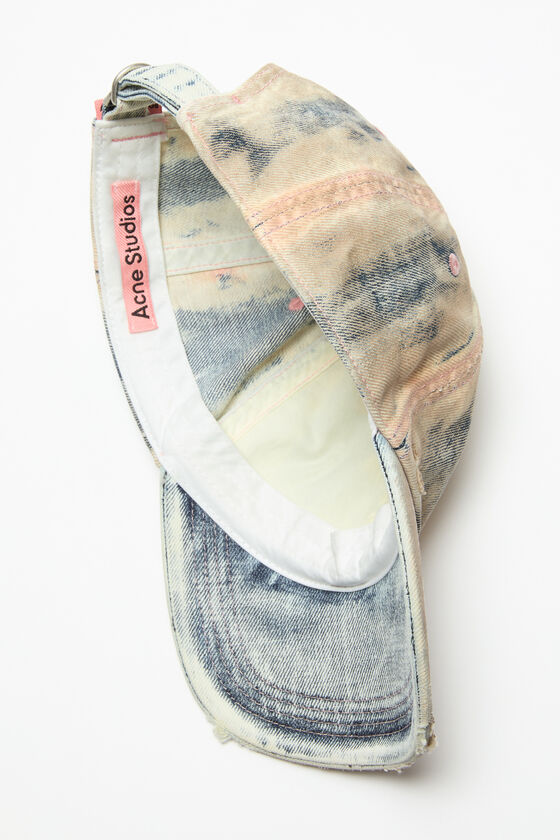Acne Studios - Cap coated denim - Dirty blue/aqua blue