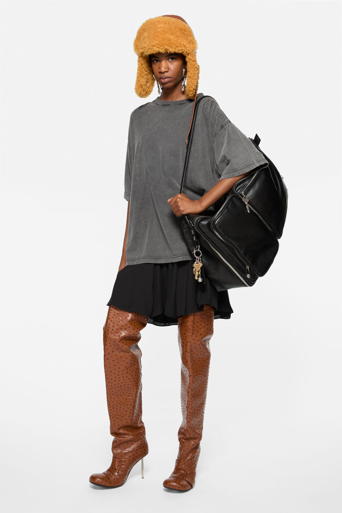 티셔츠 드레스, 앤트러사이트/블랙, 2000x