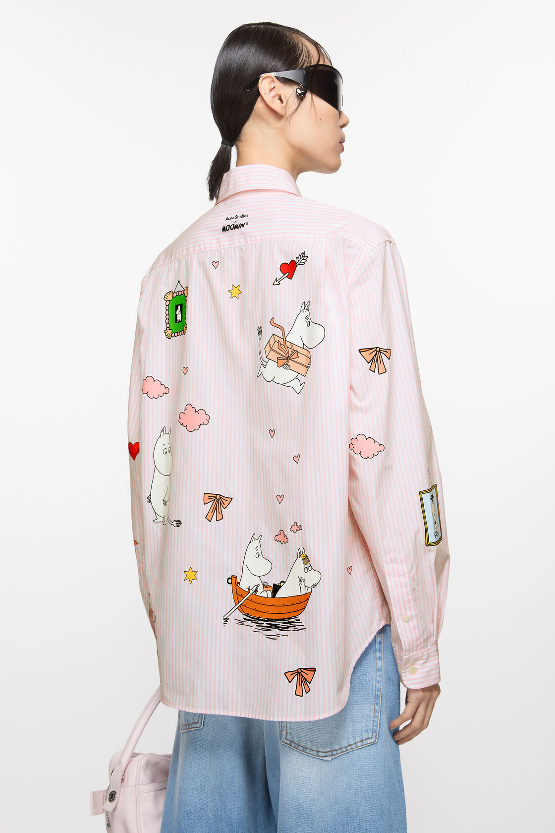 Acne Studios x Moomin 纽扣衬衫 , 白色/粉色, 2000x