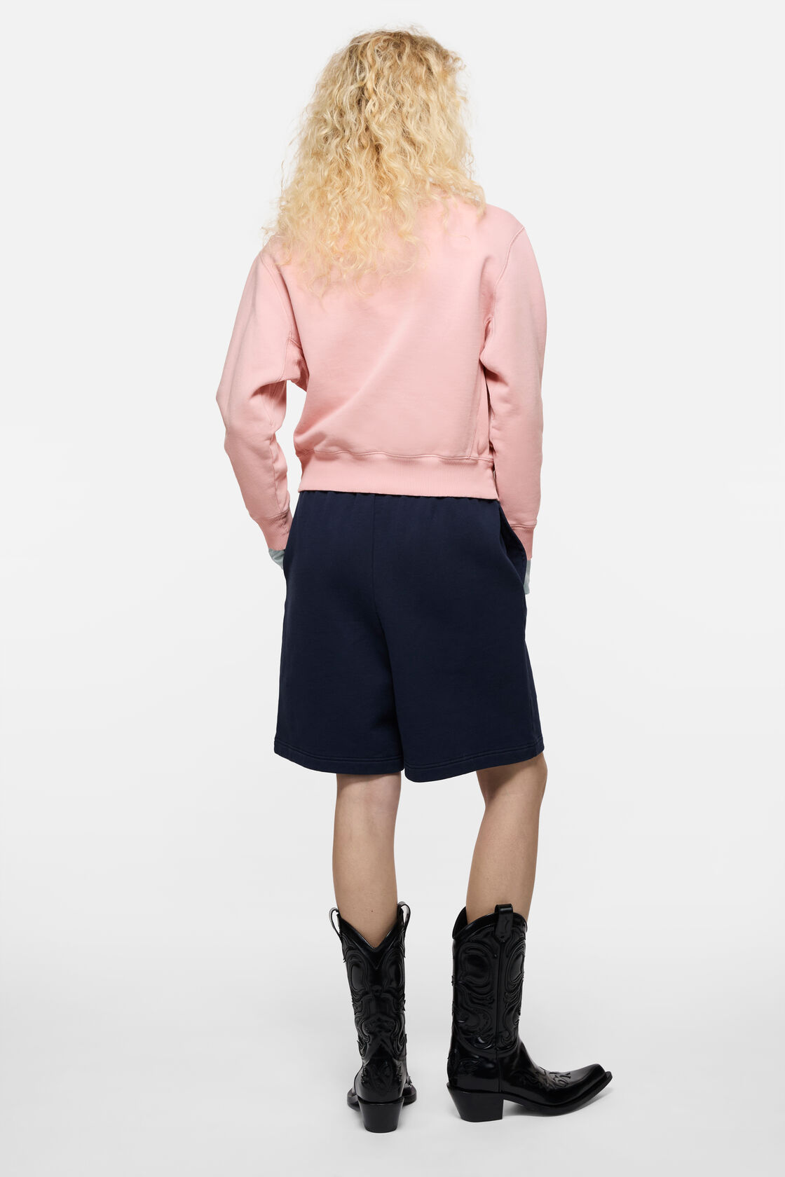 Fleece sweatshirt with logo, Faded pink, 2000x