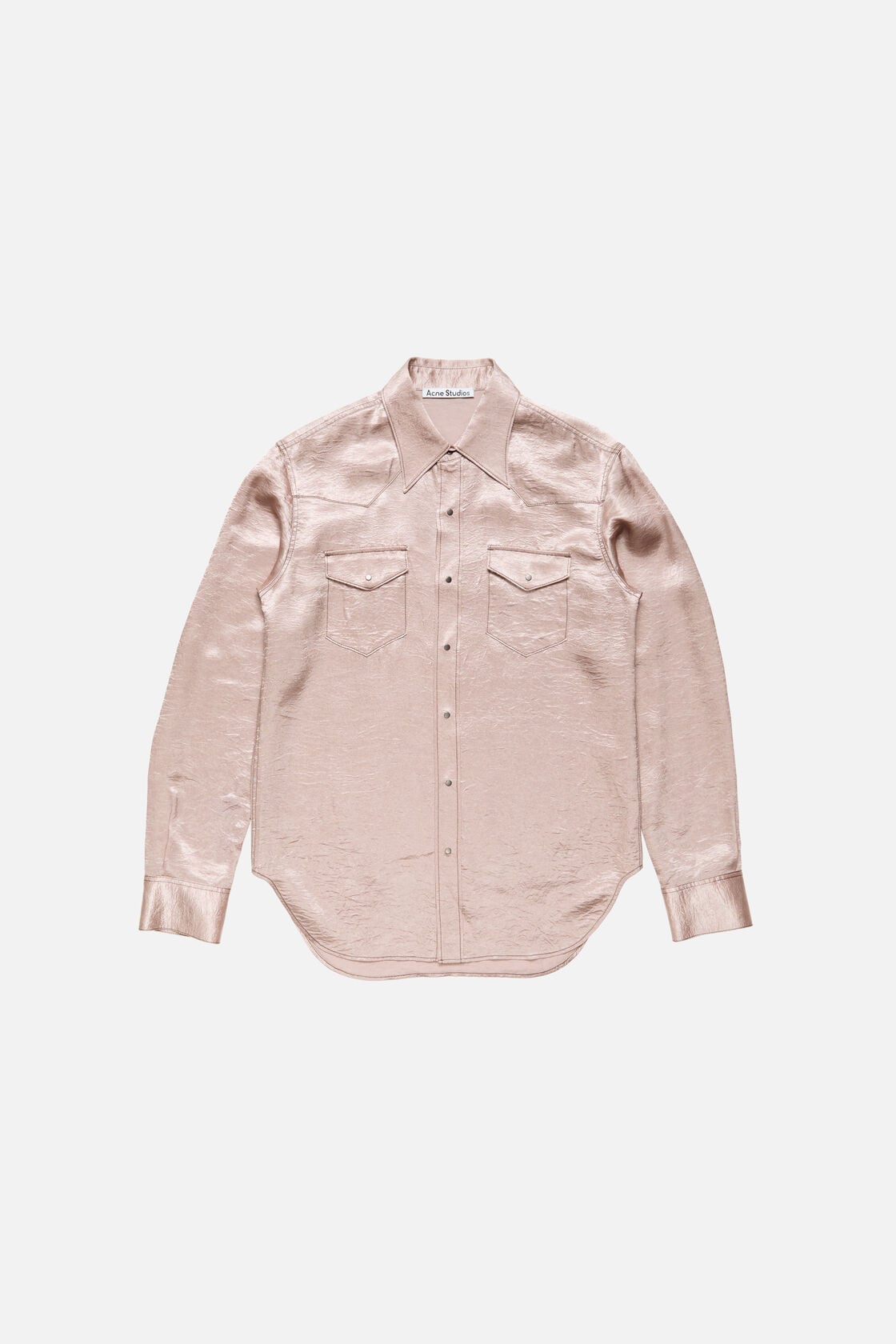 Textured satin button-up shirt, Dusty pink, 2000x
