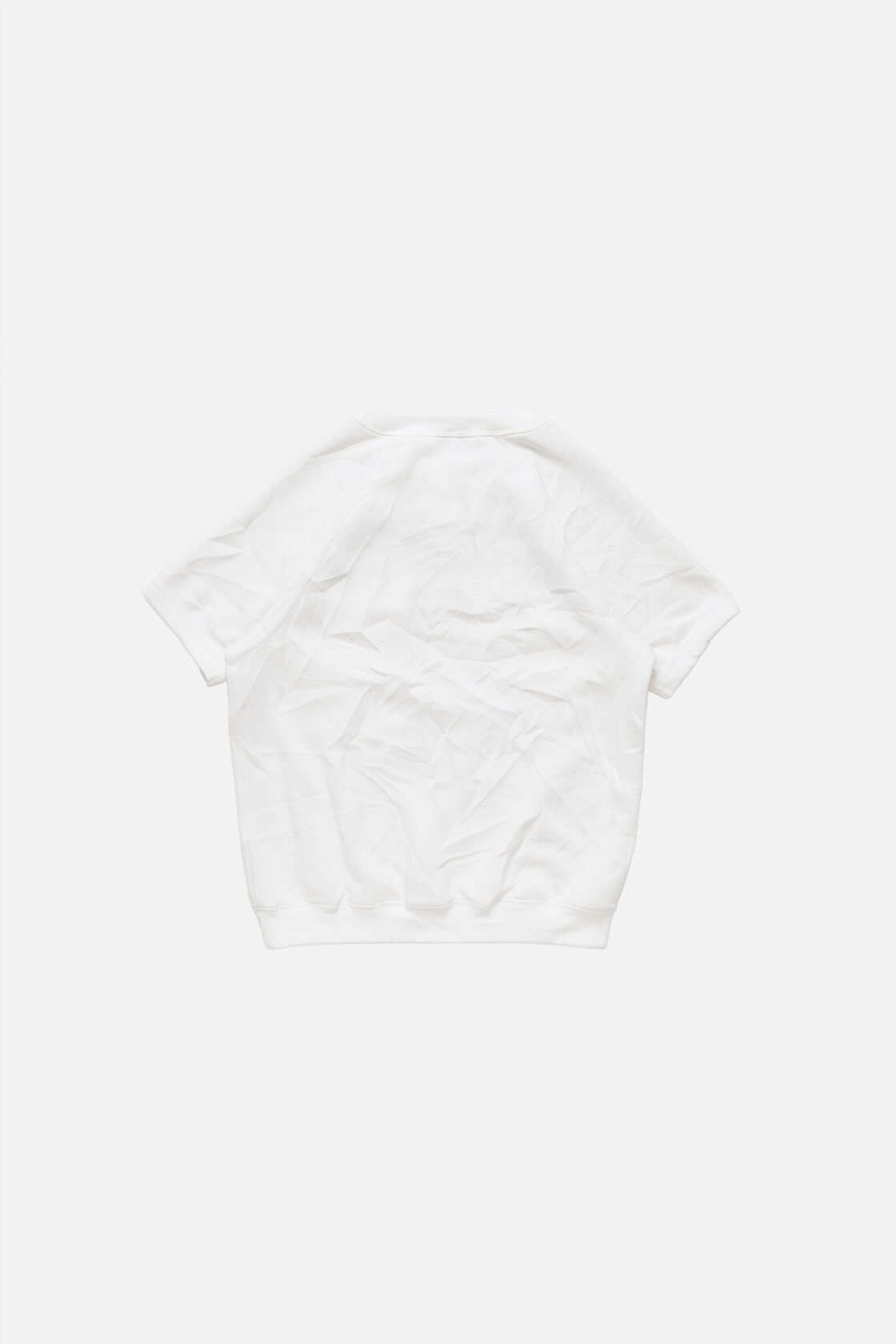 Crinkled fleece t-shirt, White, 2000x