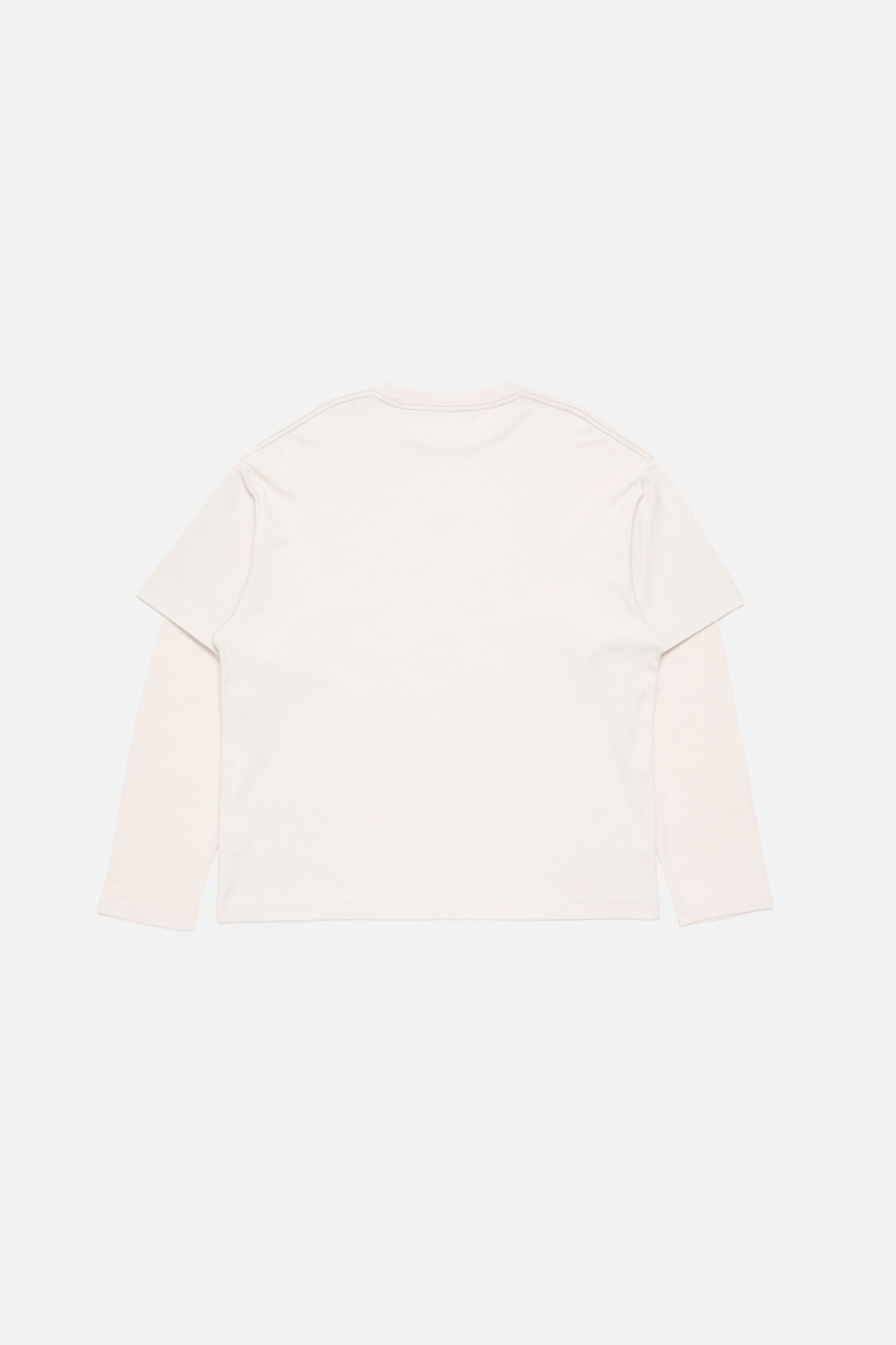 Layered graphic t-shirt, Warm beige, 2000x