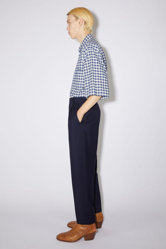 Acne Studios - Wool-blend tailored trousers - Dark navy 