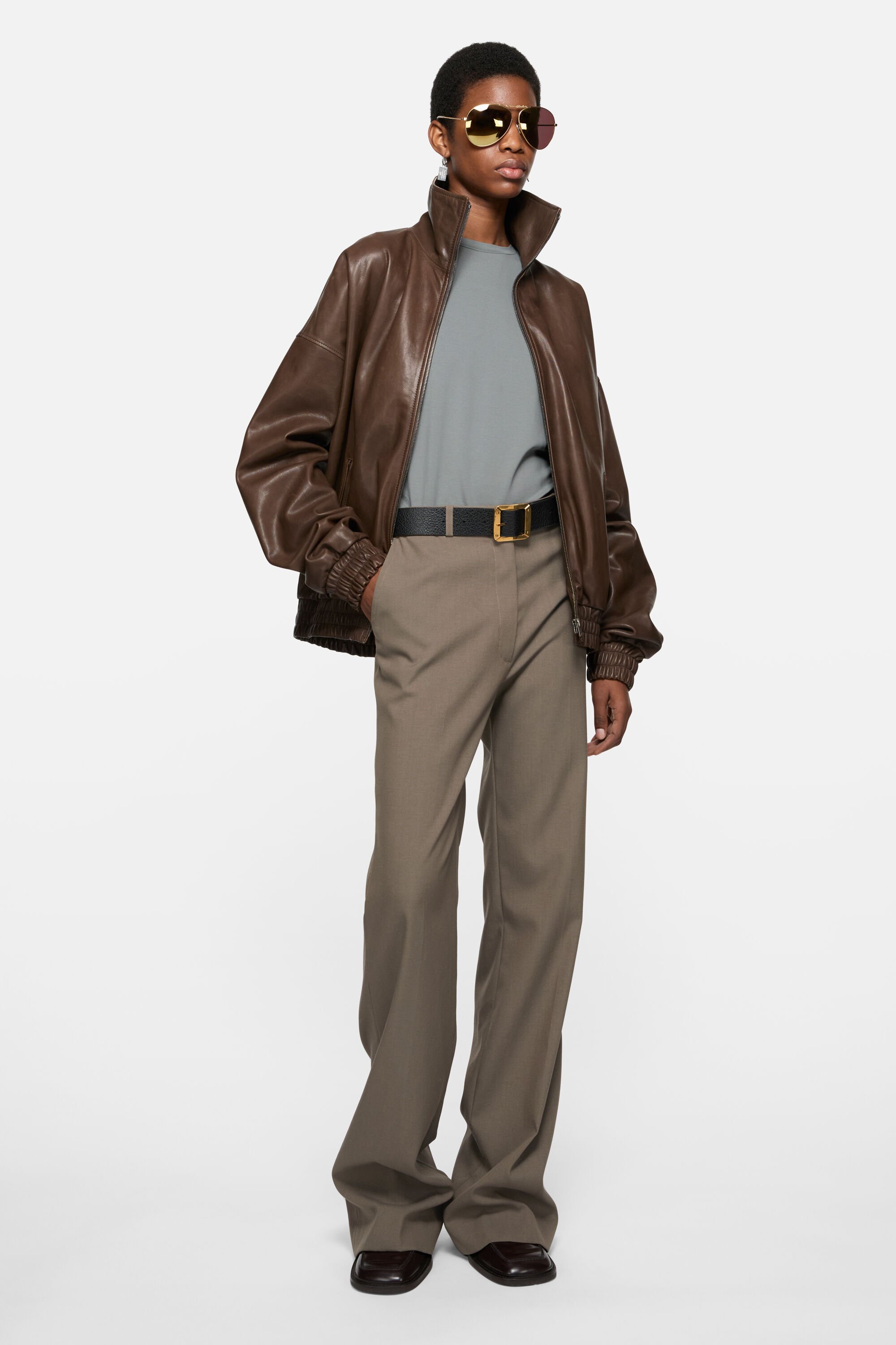 Acne Studios - テーラードウールトラウザーズ - カーキベージュ