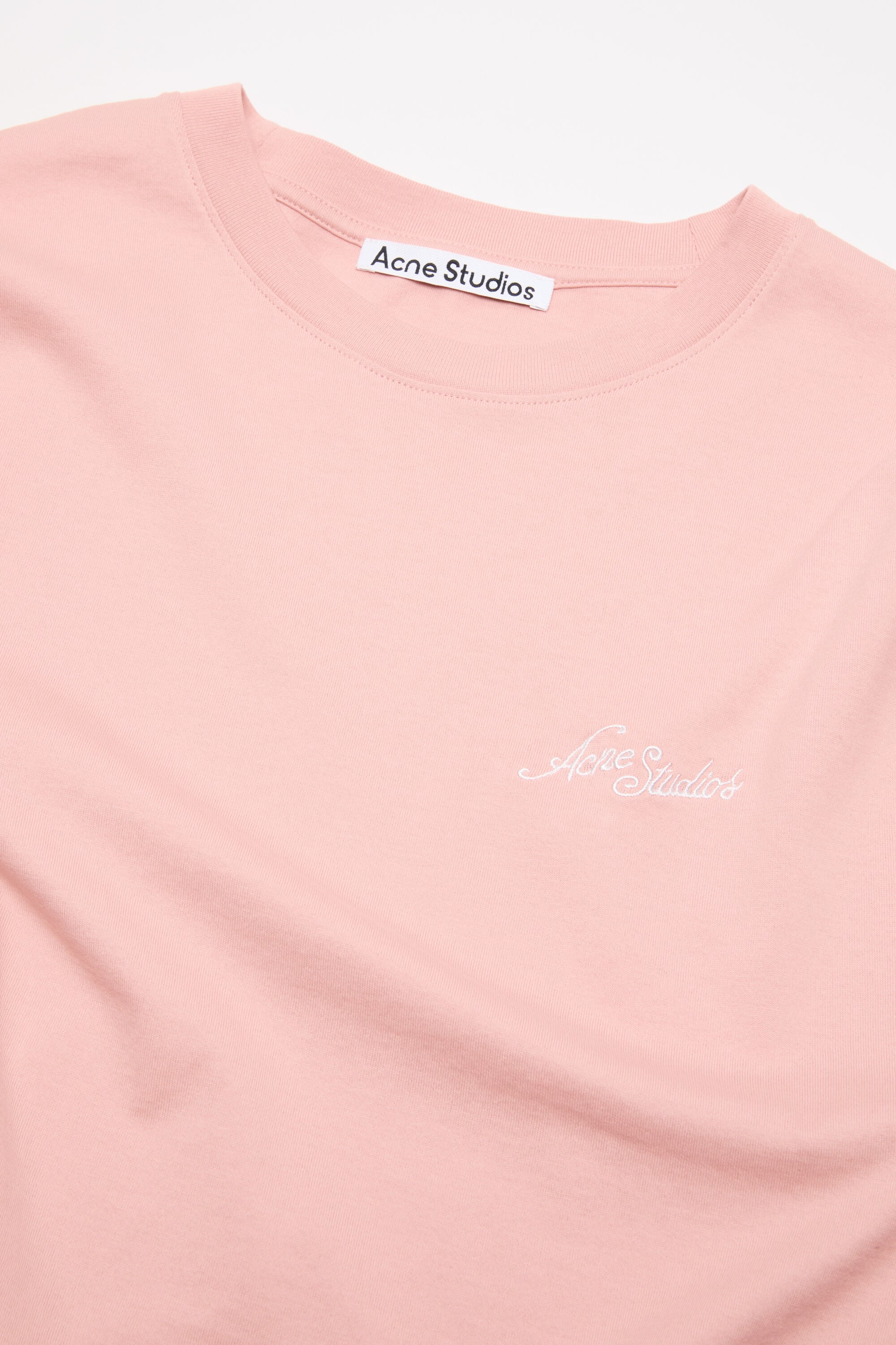 Acne Studios - Fitted t-shirt with logo - Faded pink