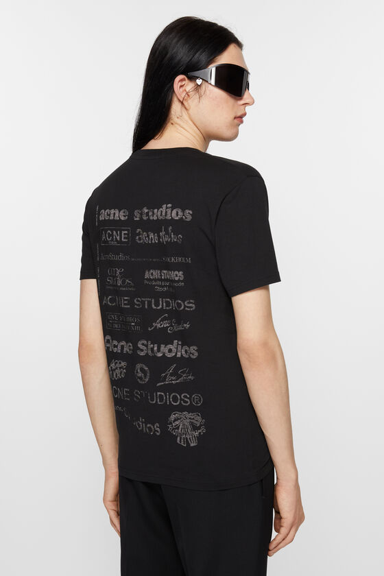 Acne Studios - ロゴTシャツ - リラックスフィット - ブラック