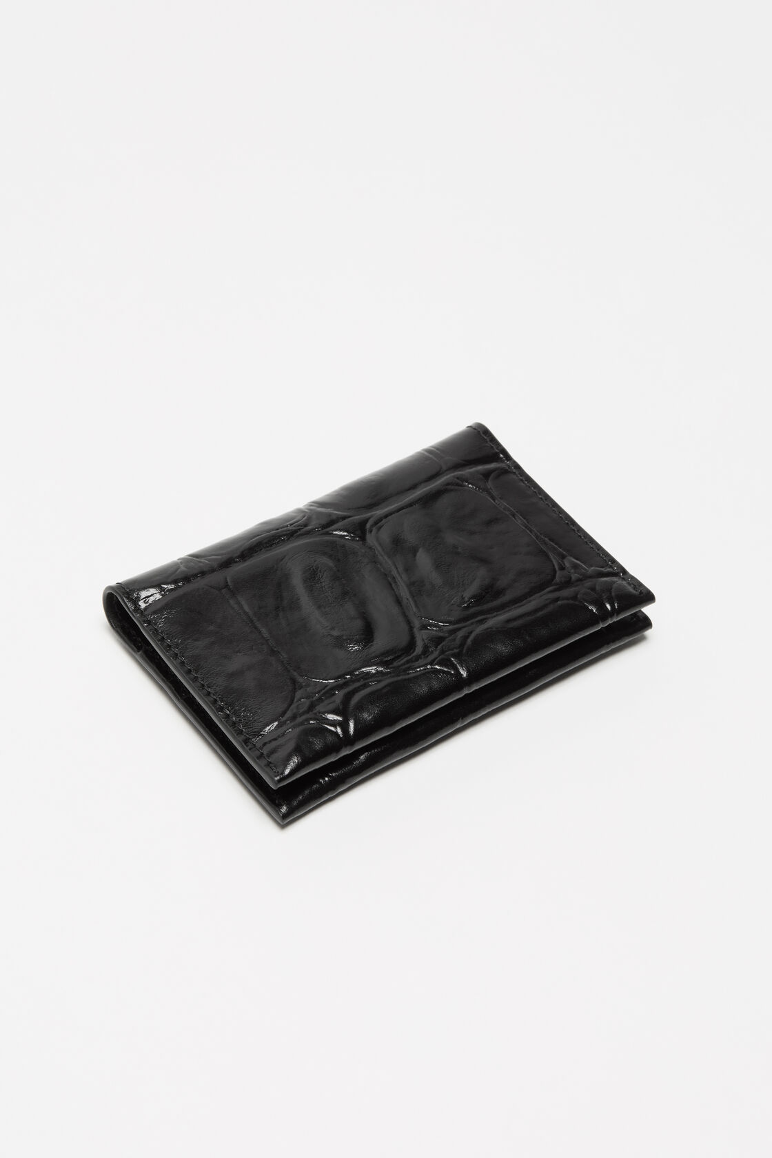 Folded leather wallet, Black, 2000x