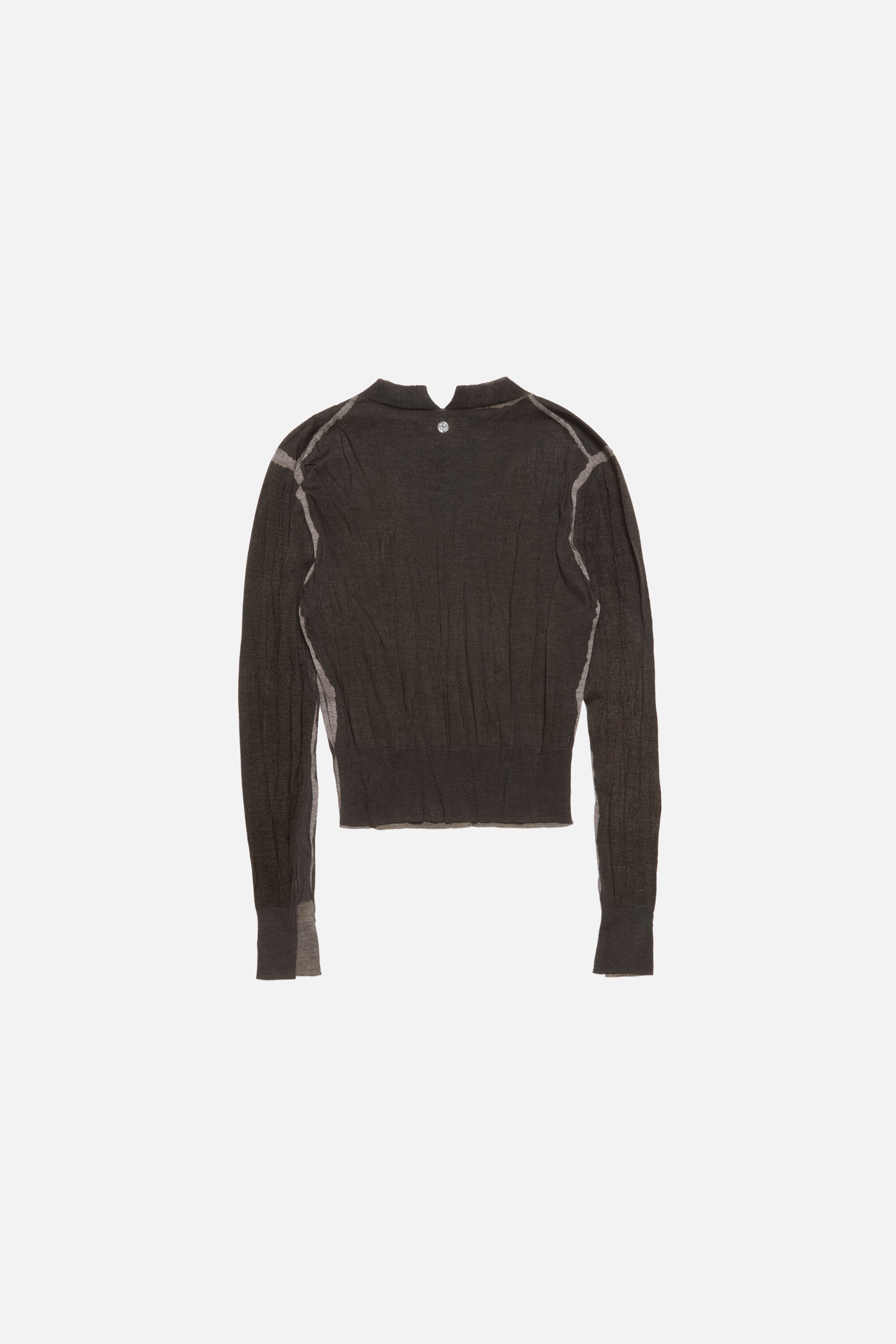 Acne Studios - Wrinkled v-neck sweater - Brown/grey