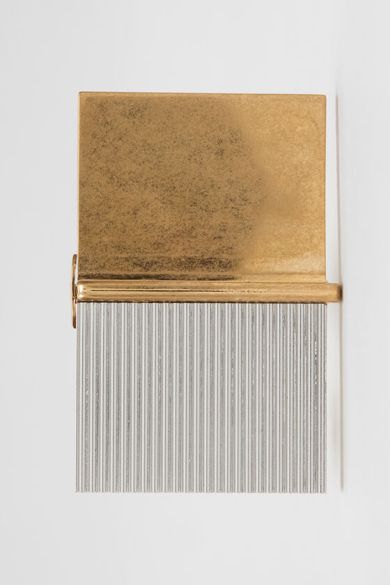 Notepad earrings, Gold/silver, 2000x