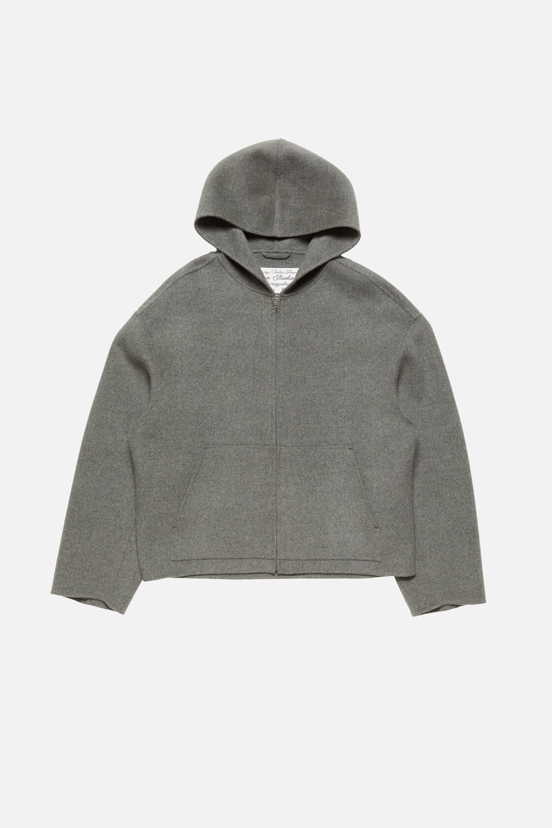 Cashmere jacket with hood, Vintage grey melange, 2000x