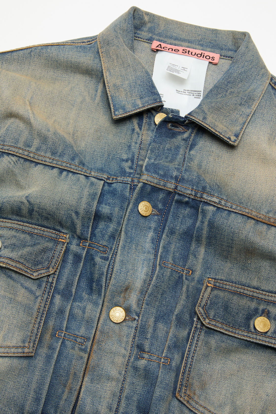 Scraped denim jacket, Mid Blue, 2000x
