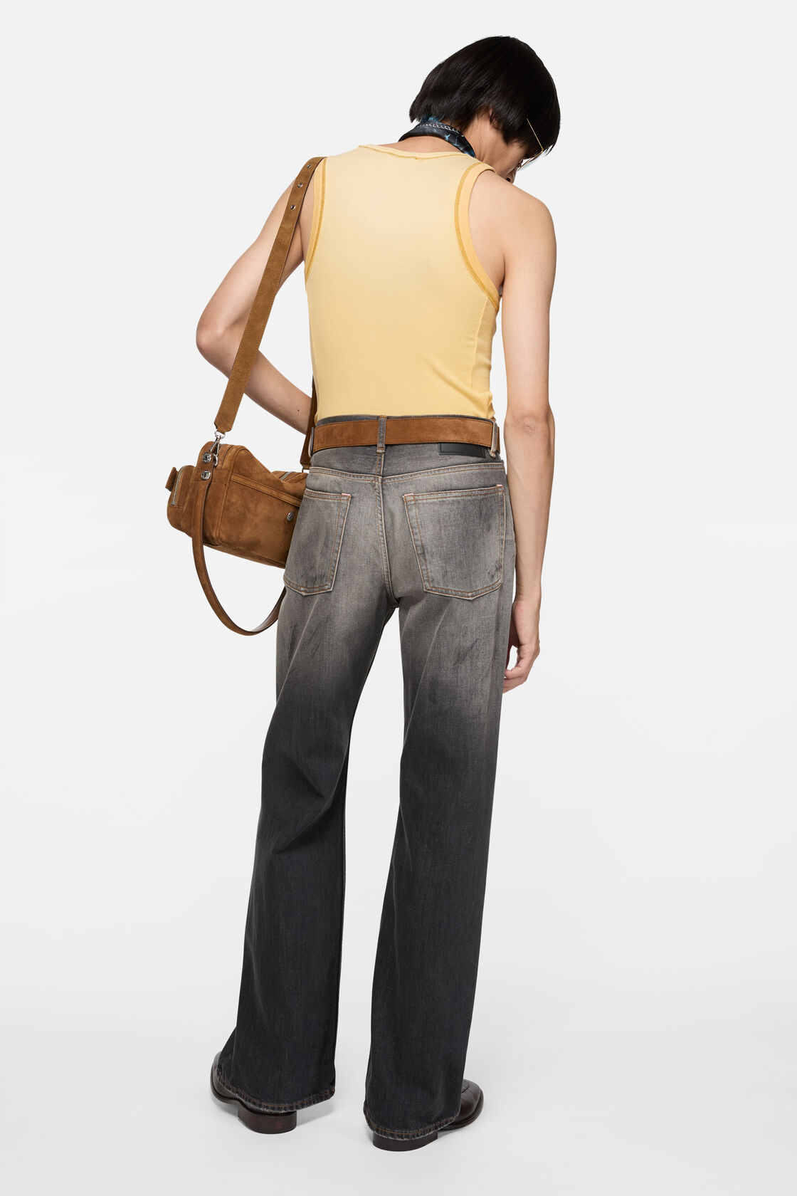 Sprayed logo tank top, Light yellow, 2000x