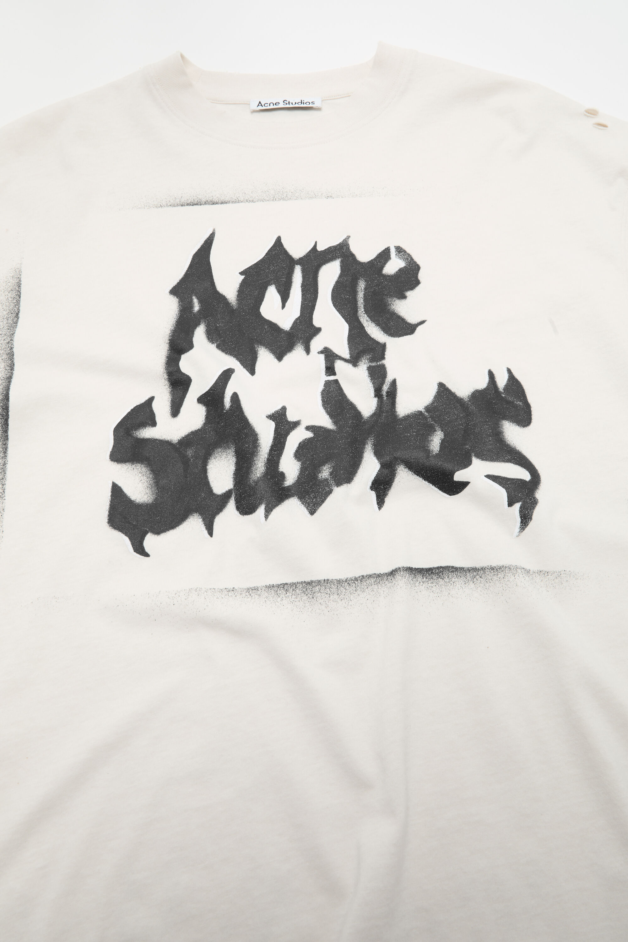 Acne Studios - Gothic logo t-shirt - Dusty white