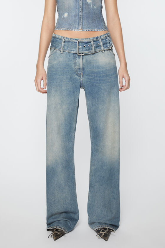 Acne Studios - ベルト付きジーンズ - リラックスフィット - ミッドブルー