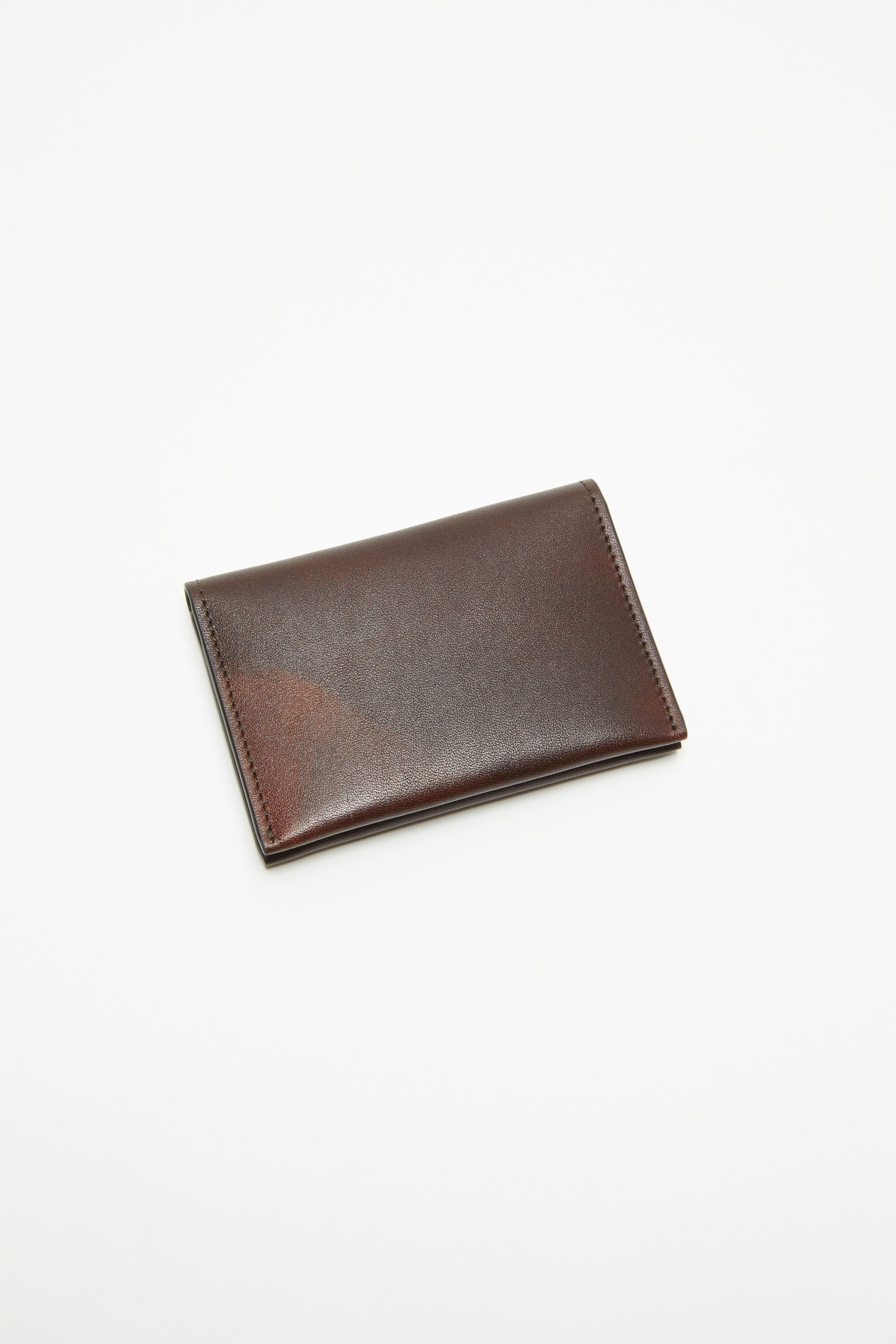 Acne Studios - Folded leather wallet - Dark brown