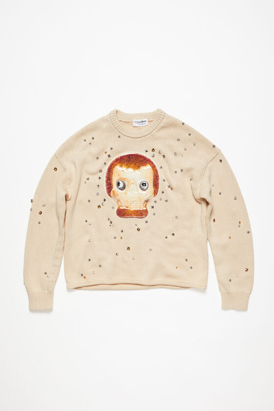 Acne Studios - Pullover mit Rundhalsausschnitt - Warmes Weiß 