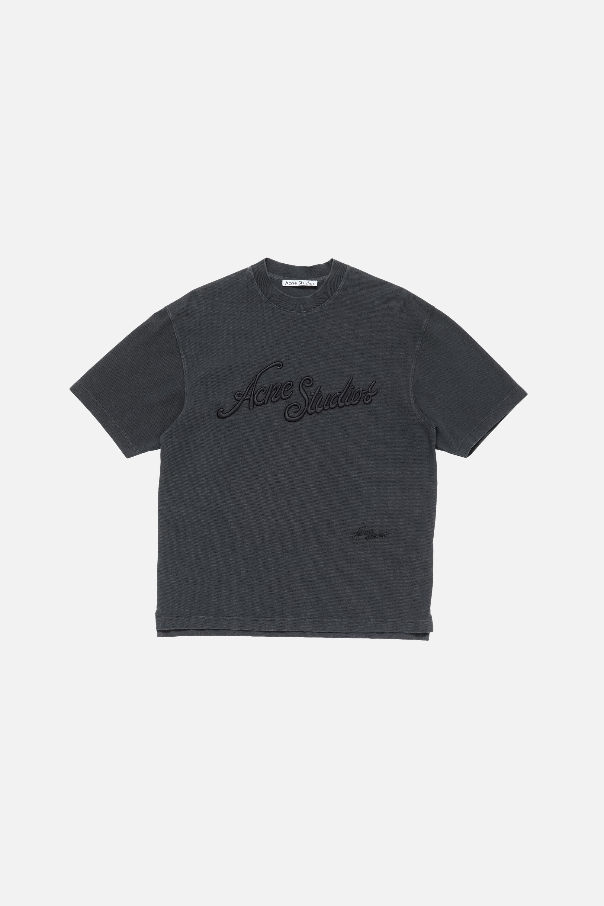 Acne Studios - エンブロイダリーロゴTシャツ - フェイデッドブラック