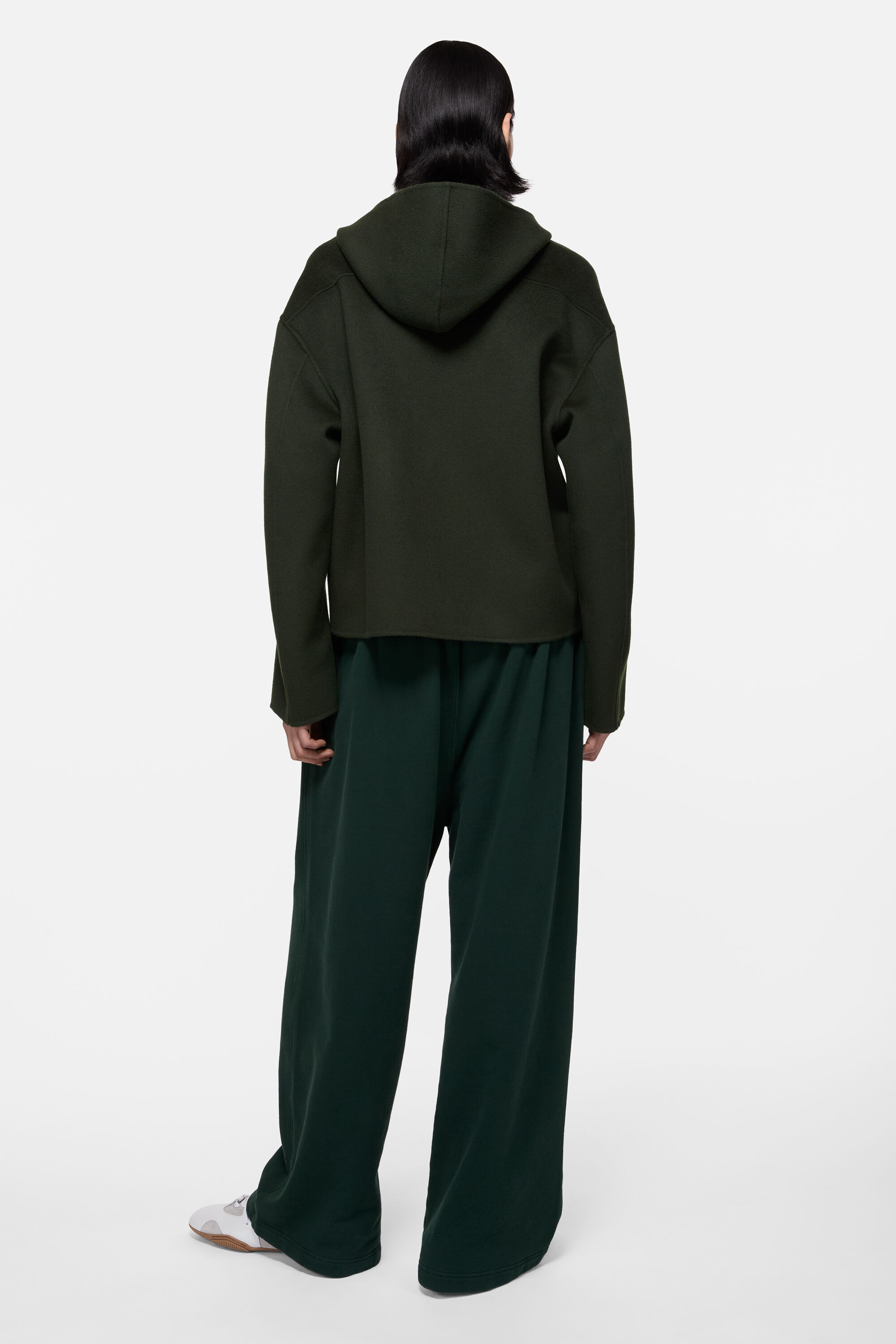 Acne Studios - フード付きカシミヤジャケット - ダークグリーン