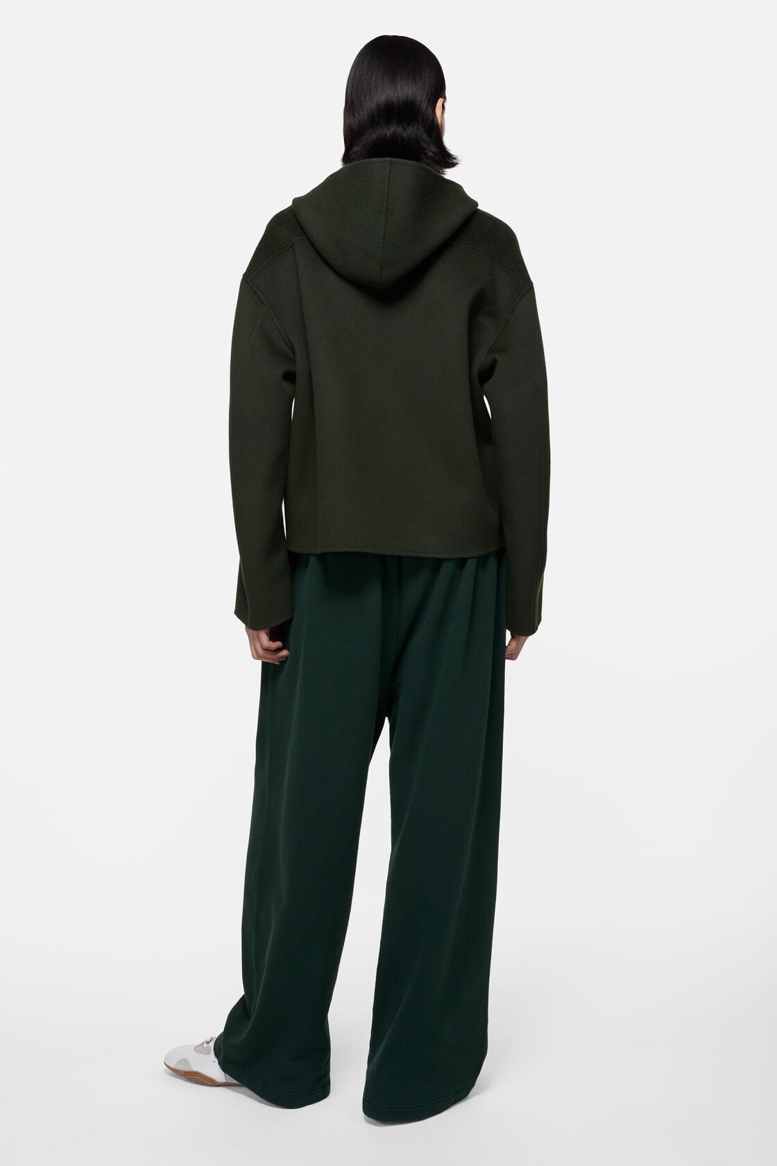 Cashmere jacket with hood, Dark green, 2000x