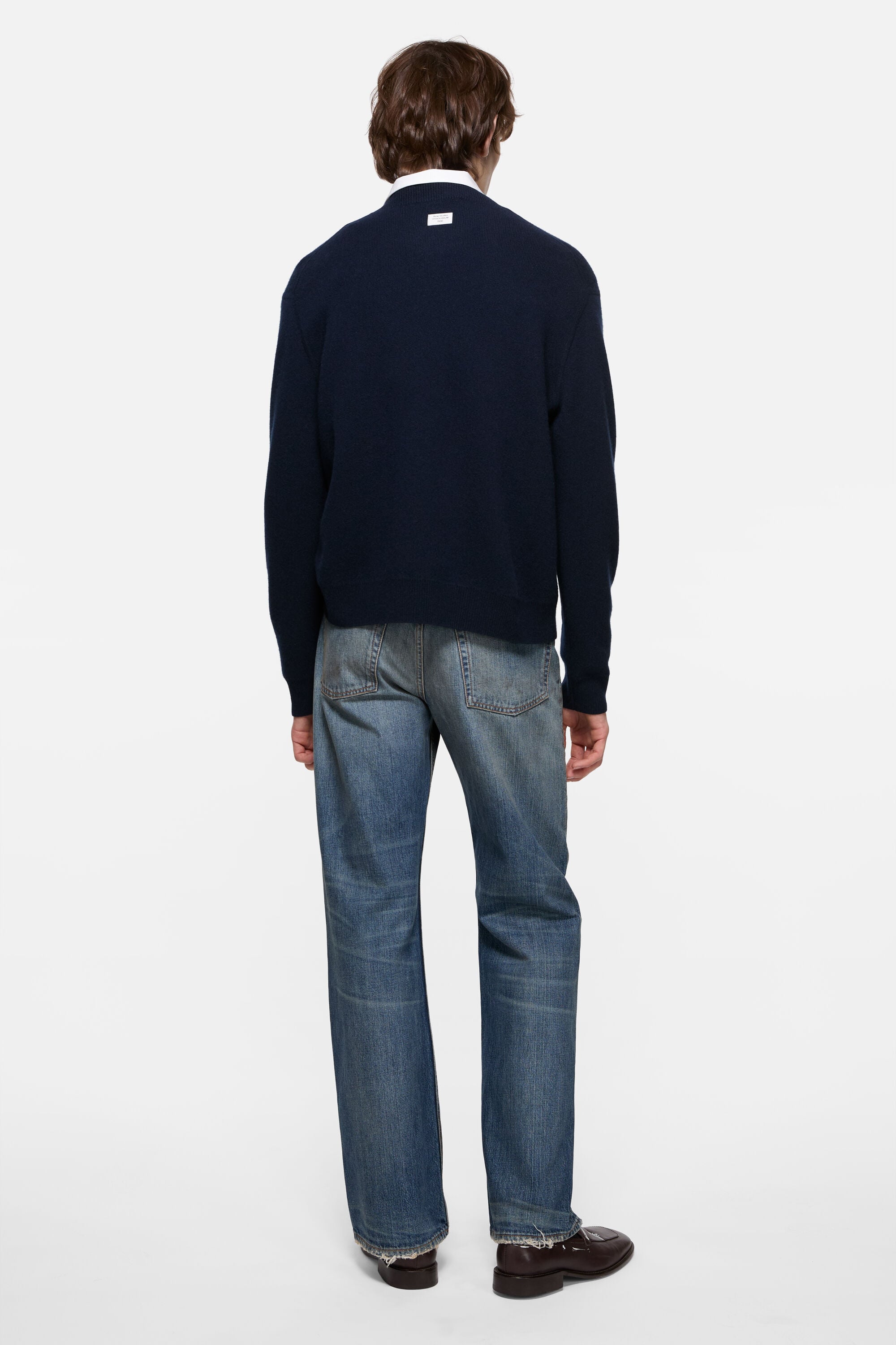 【定価5.8万】STONE セーター NAVY M 66060 Acne Studios - Cashmere sweater with logo - Ink blue