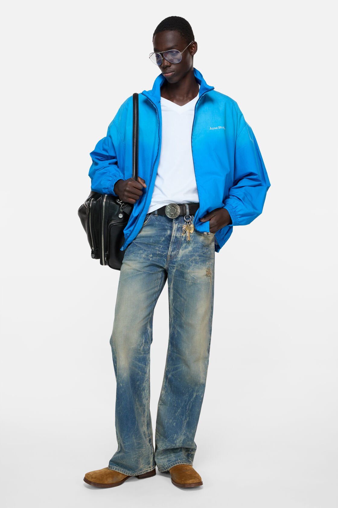 Logo zipper jacket, Bright blue, 2000x