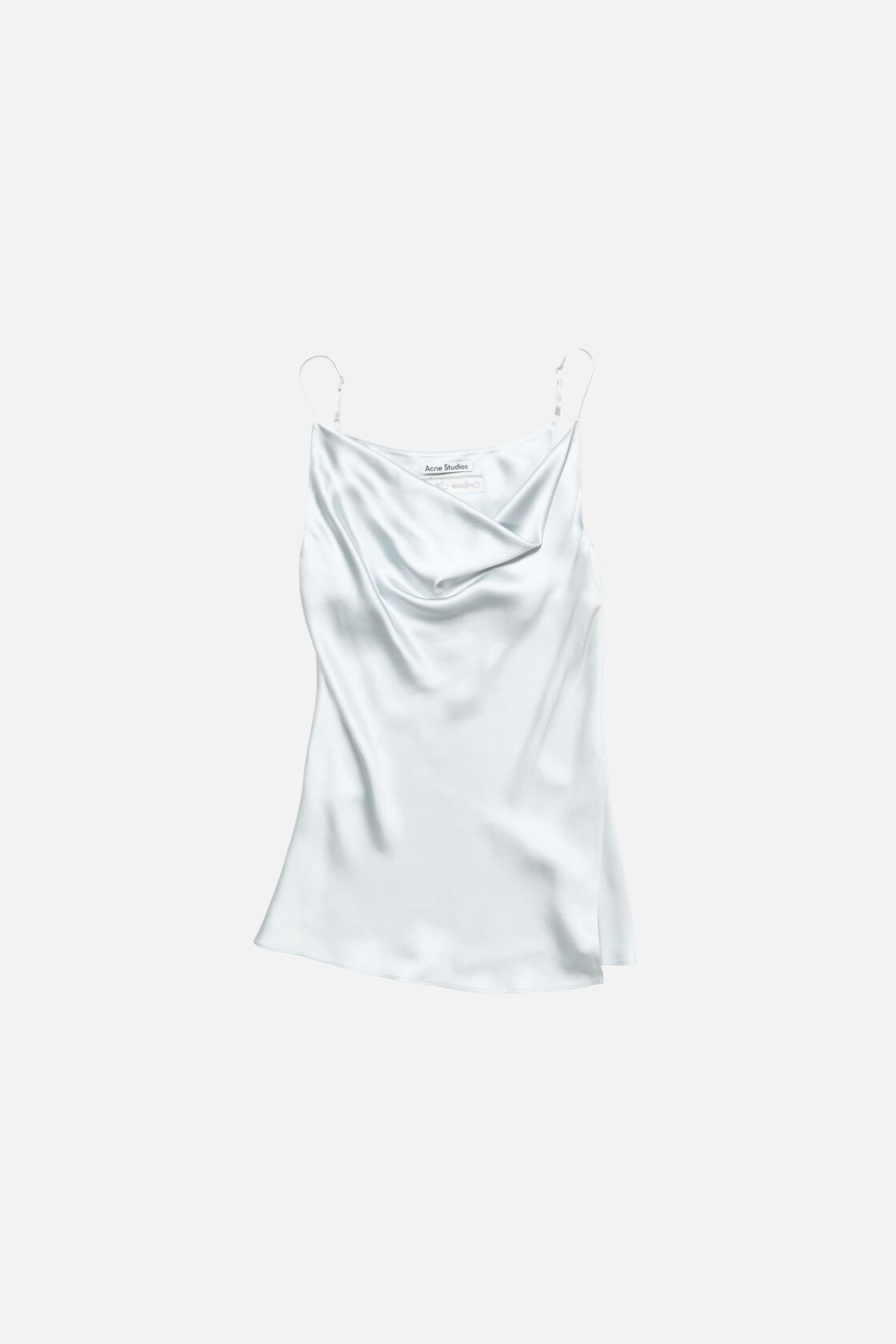 Shiny satin tank top, Ice blue, 2000x