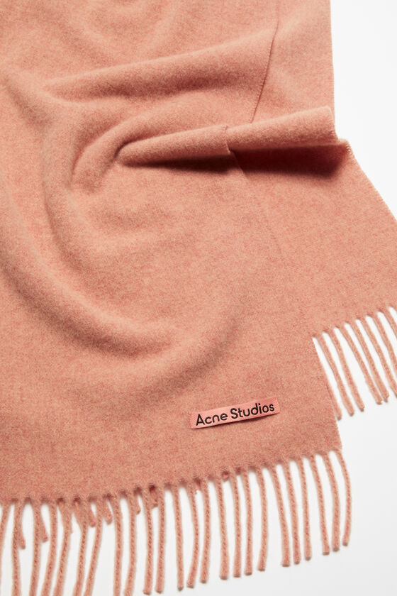 Acne Studios - フリンジウールスカーフ - ナロー - ローズメランジ 