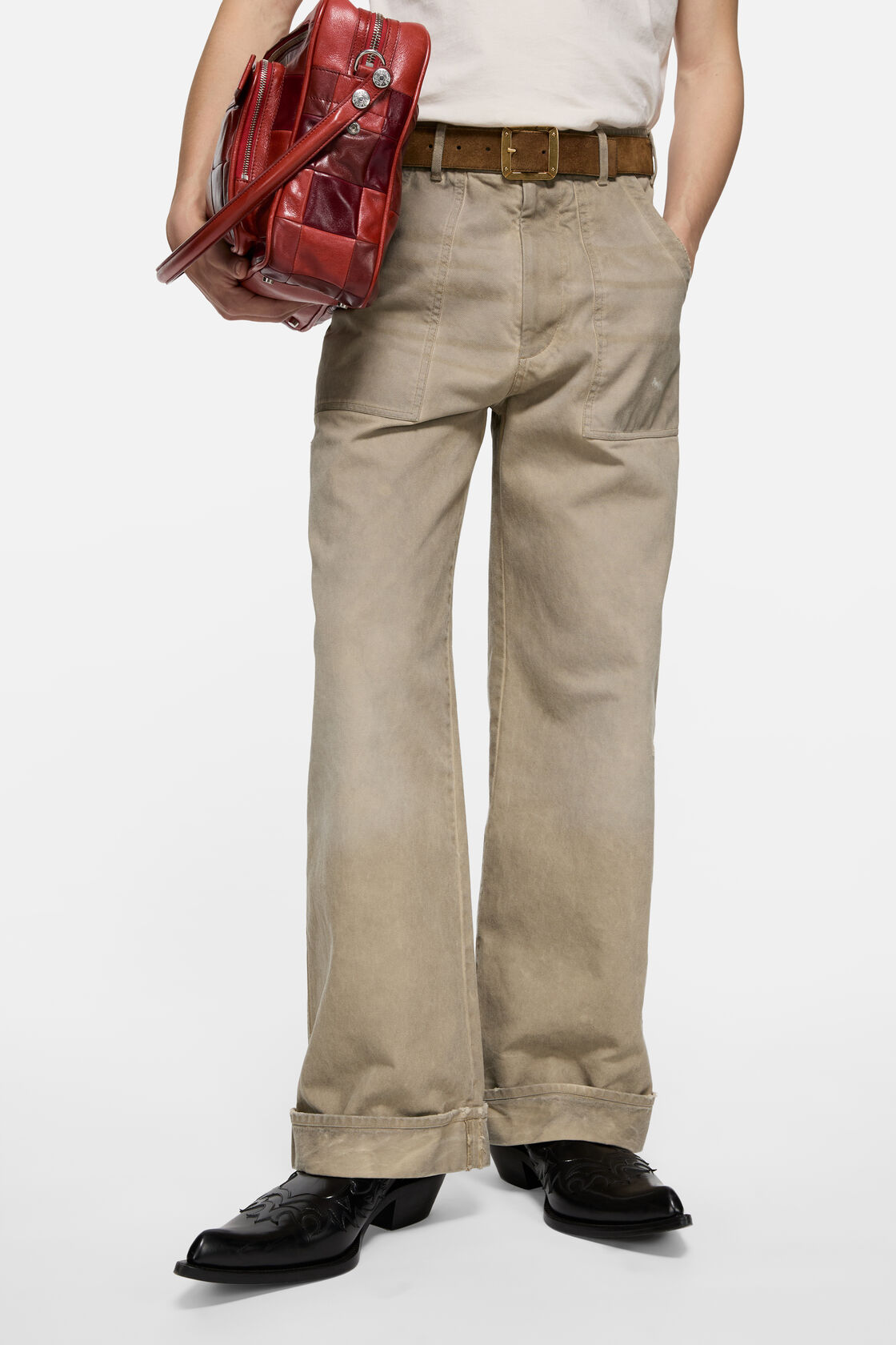 Stained twill trousers, Camel Beige, 2000x
