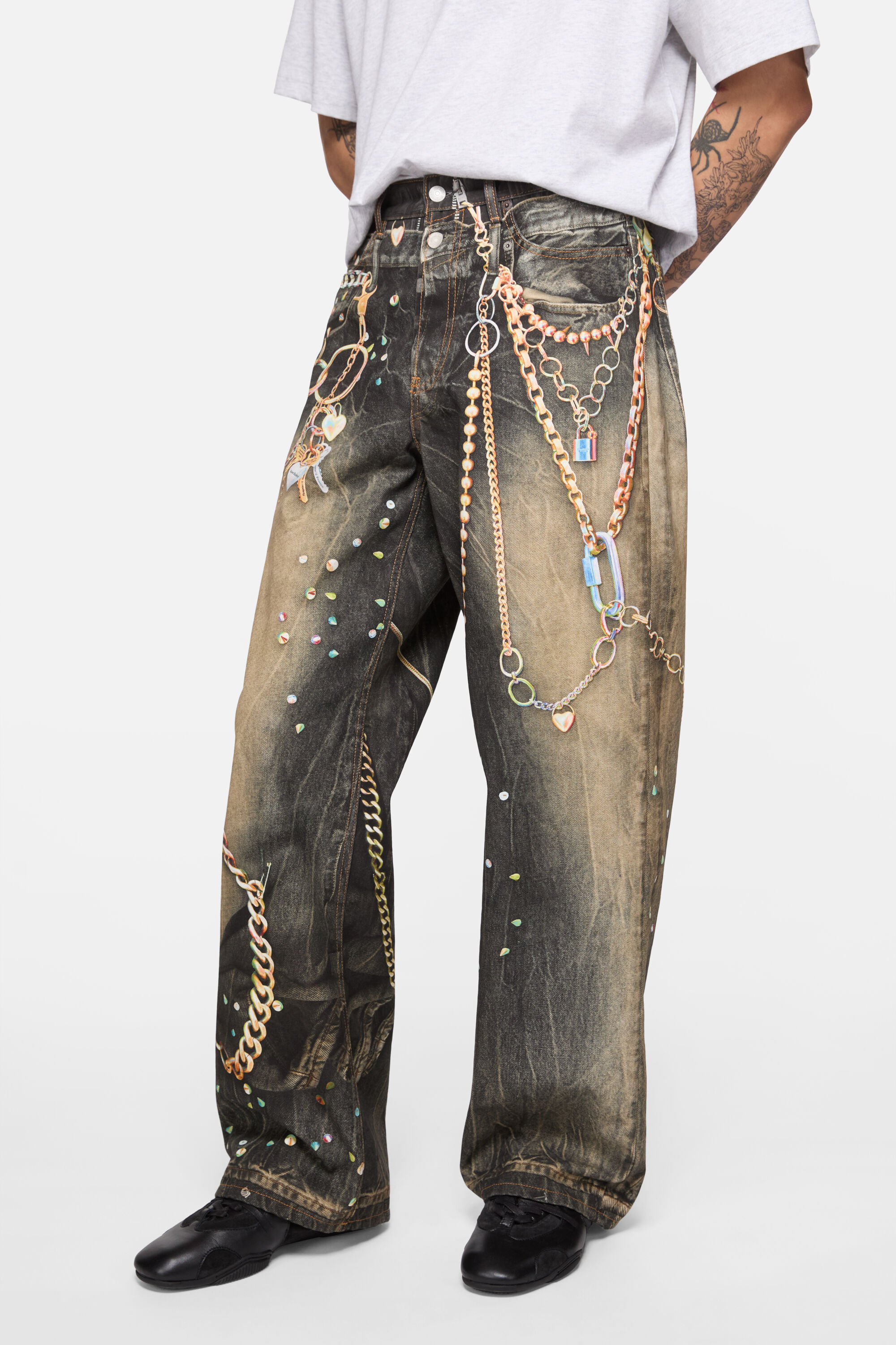 Acne Studios - Loose fit jeans - Year of the Horse - Black/multi