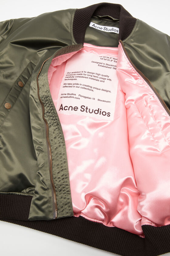 Acne Studios - ロゴグラムボンバージャケット - ミリタリーグリーン