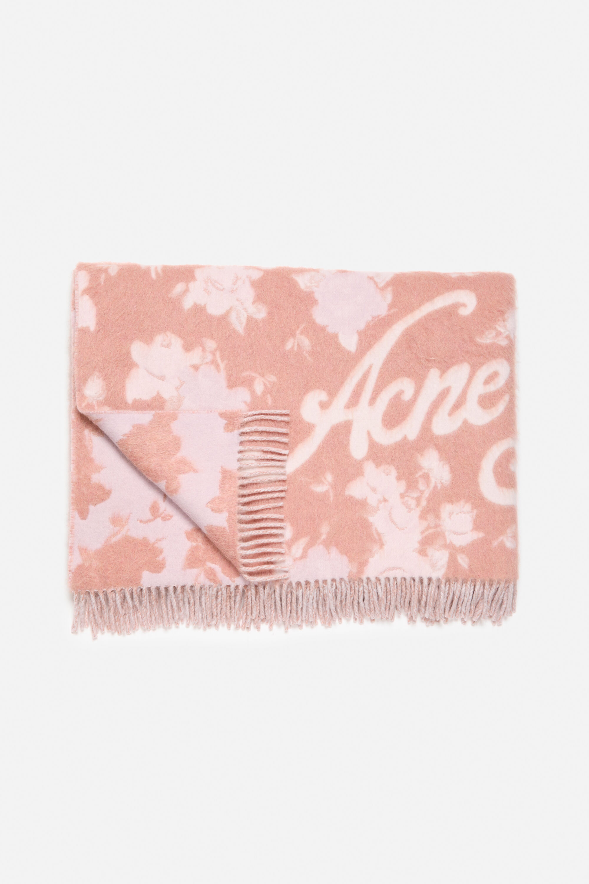 【新品】Acne Studios 非売品ブランケット Acne Studios - ウールロゴブランケット - ピンク