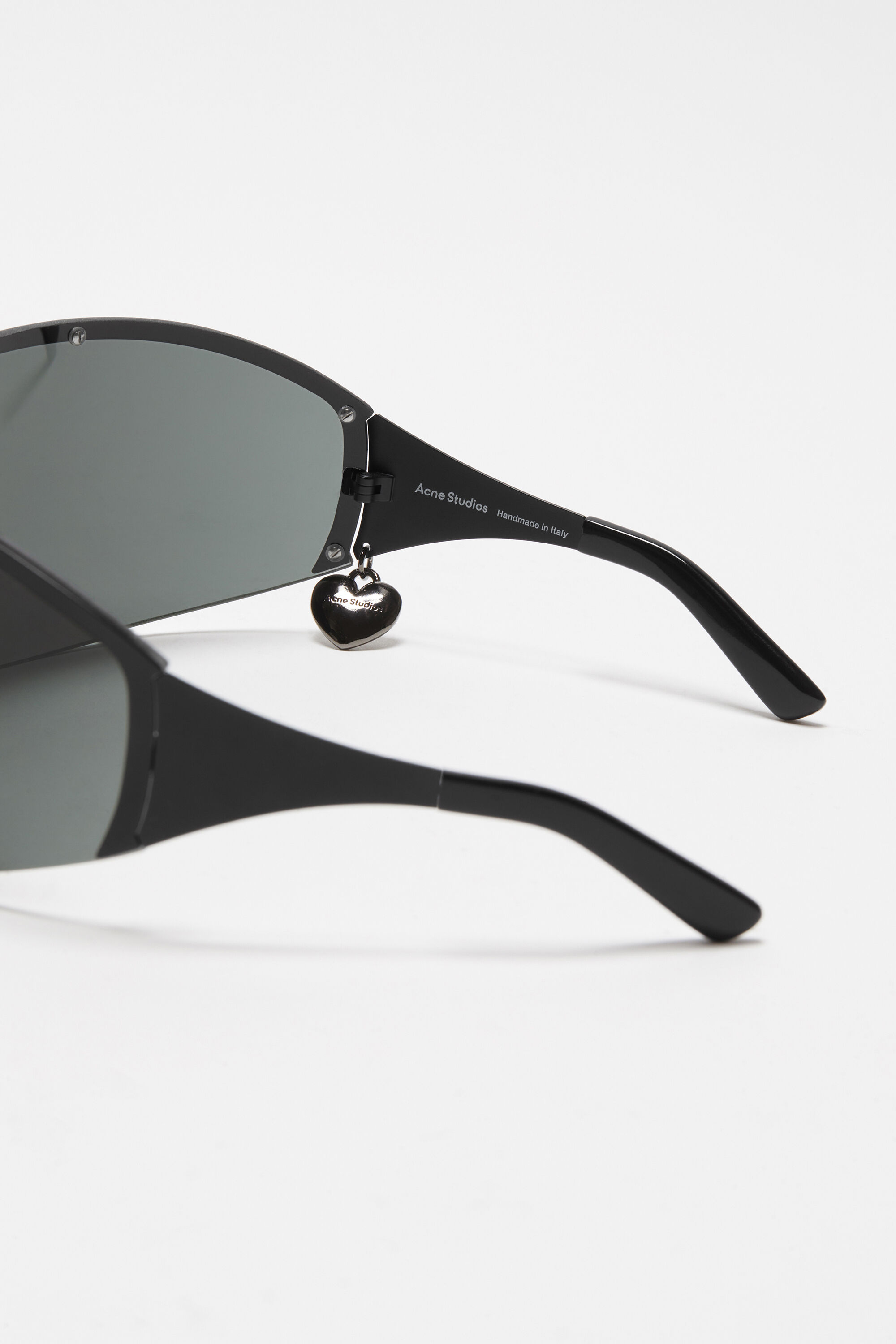 Acne Studios - Metal shield sunglasses - Black/black