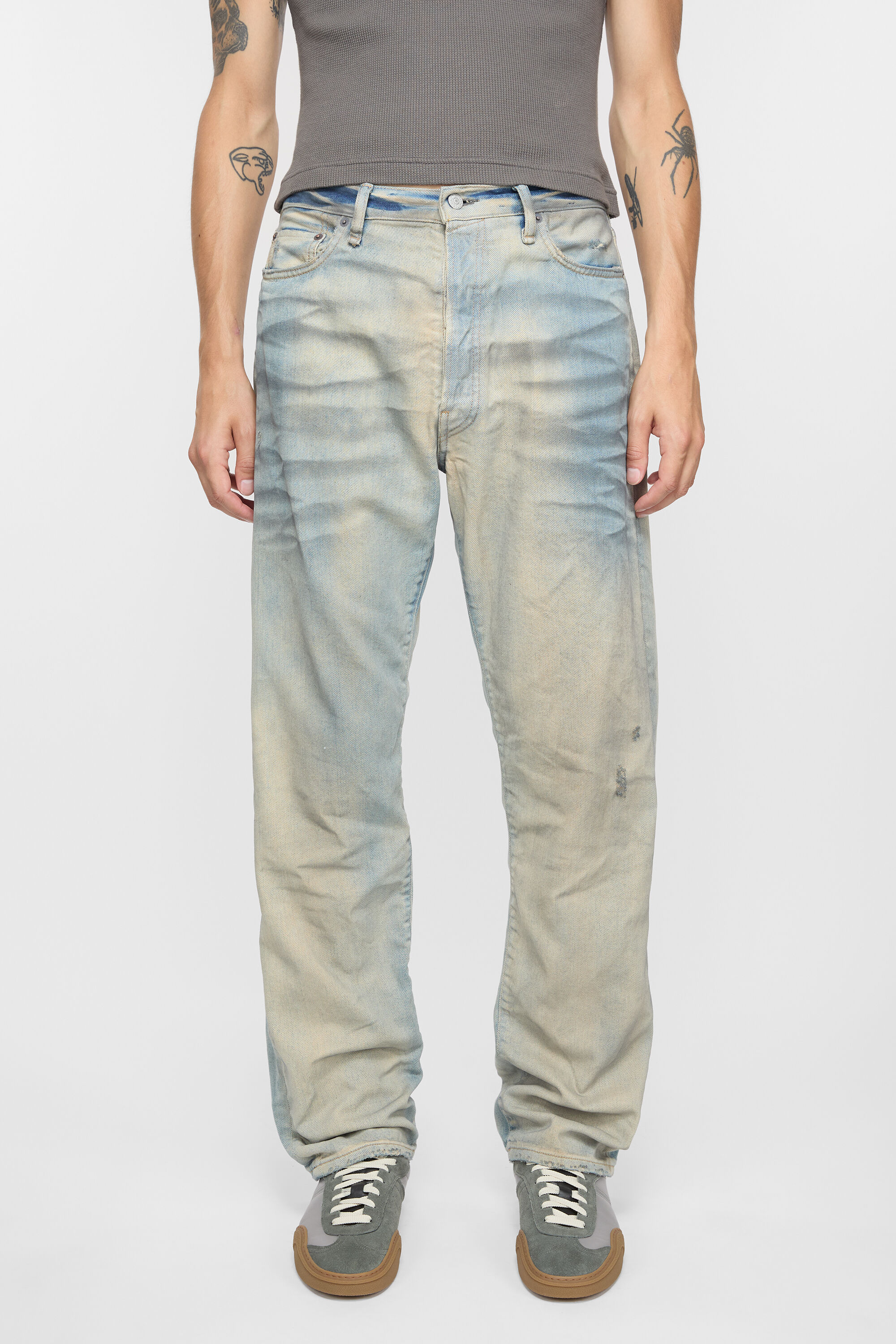 Jean Acne Studios Beige Taille 40 - Coupe Slim, Occasion Très Bon état