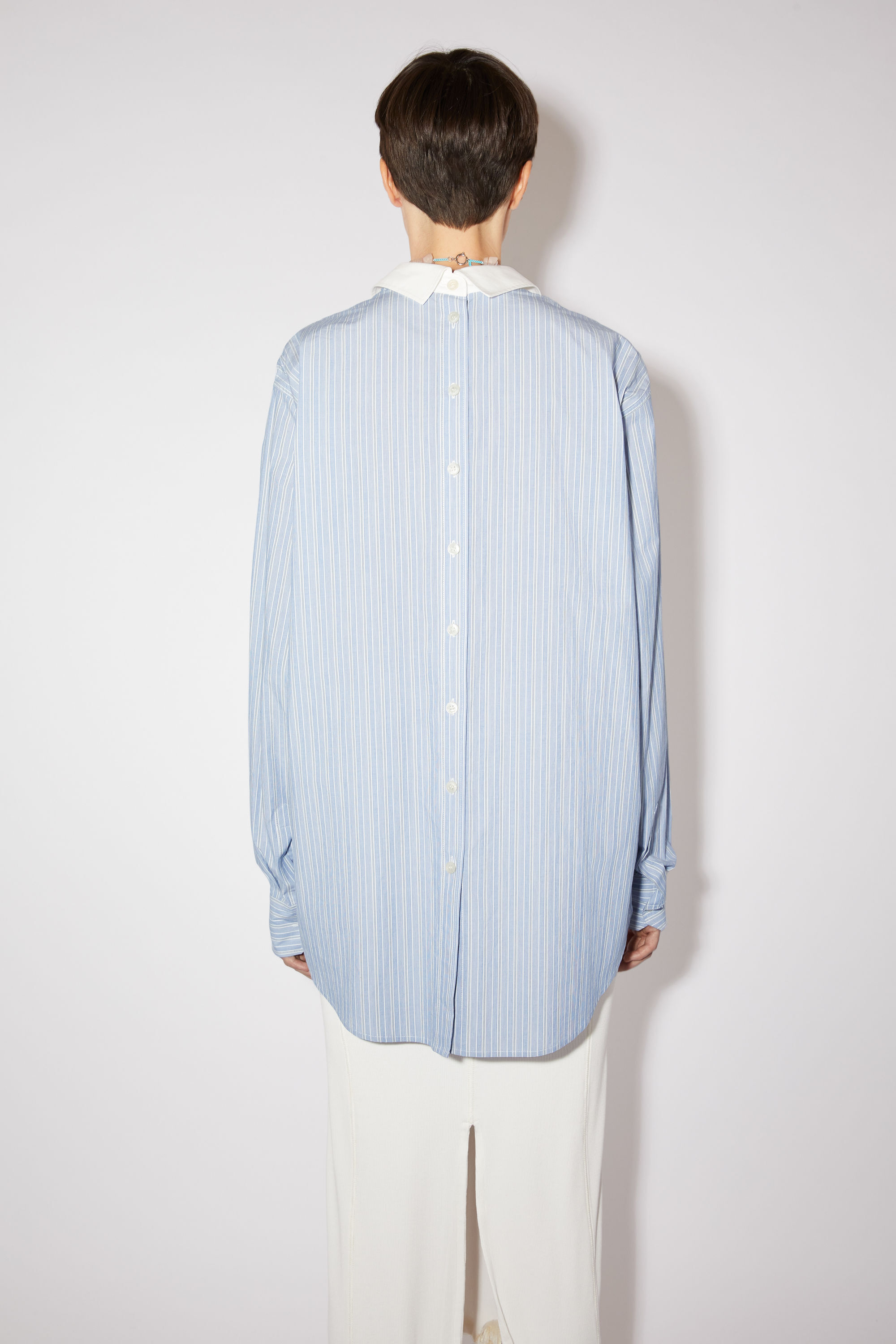 아크네 스튜디오 Acne Studios Striped cotton shirt - Blue/white