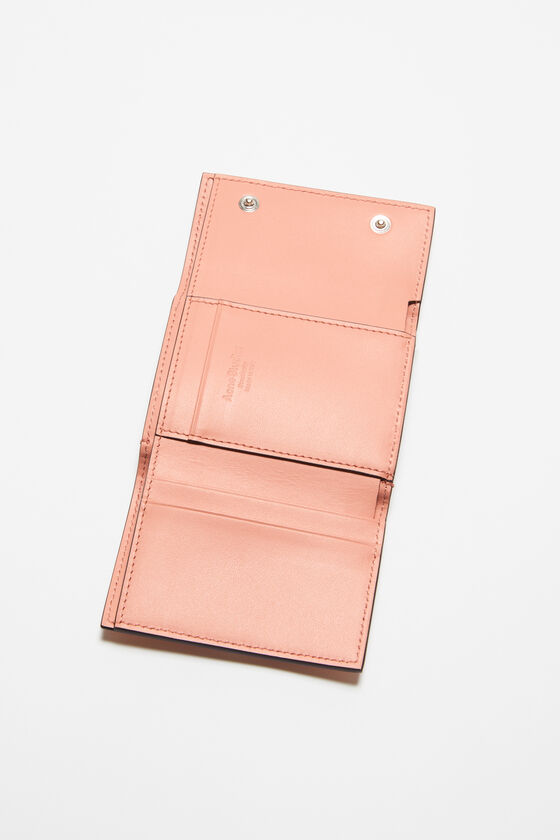 Acne Studios - 3つ折りレザーウォレット - サーモンピンク