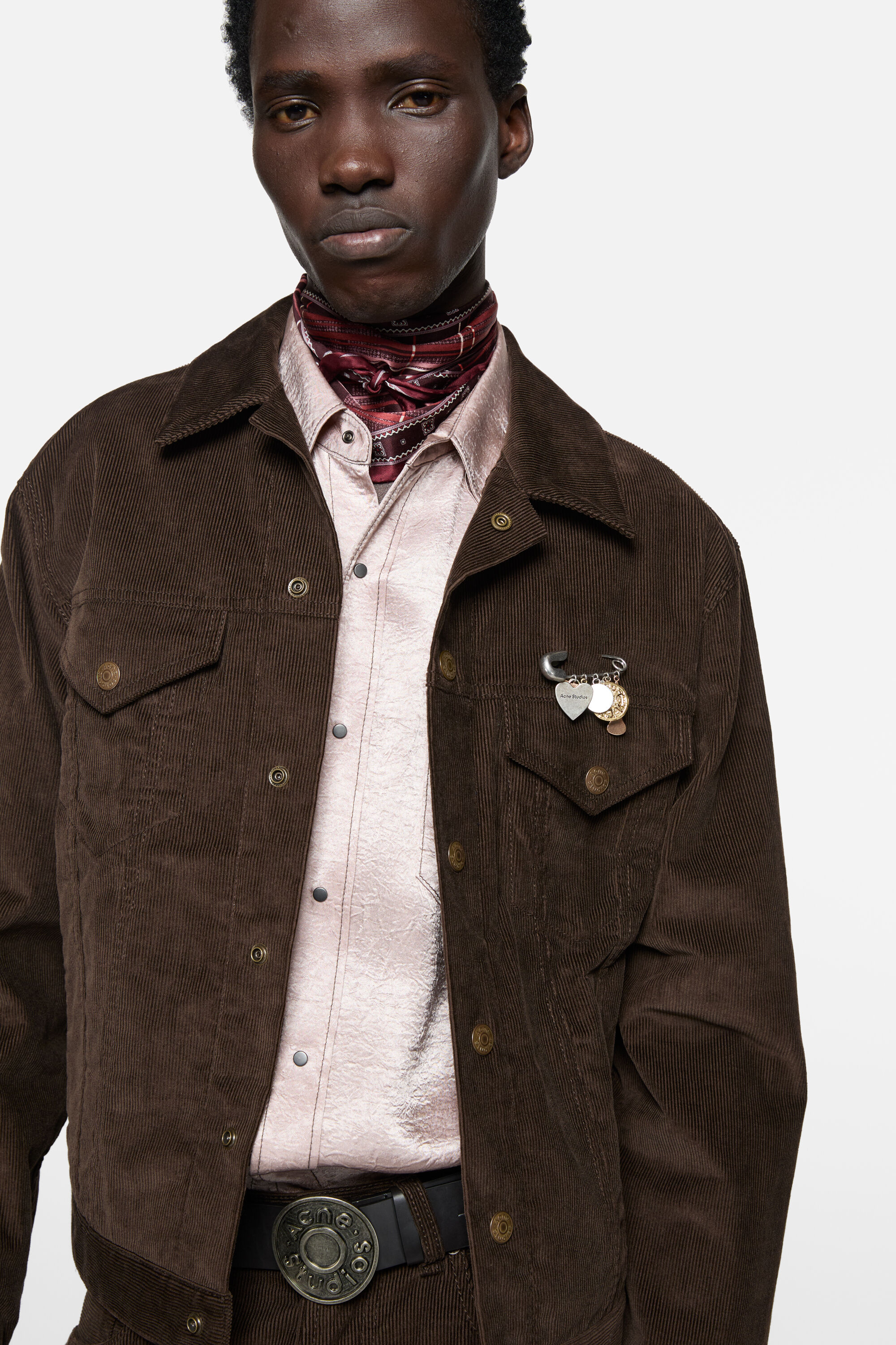 Acne Studios - Brooch with charms - Semi matt silver/Multi