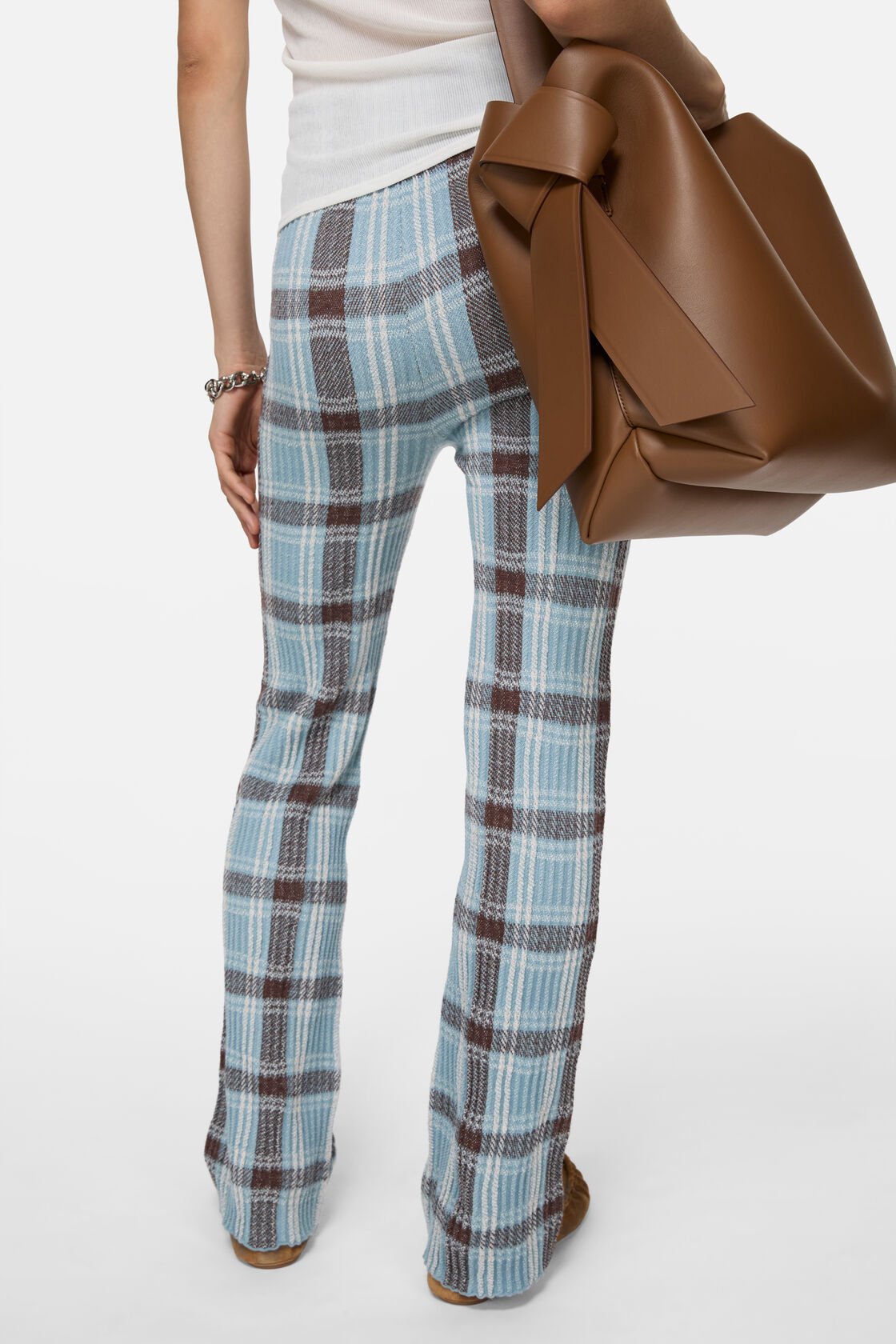 Fitted wool trousers, Blue/brown, 2000x