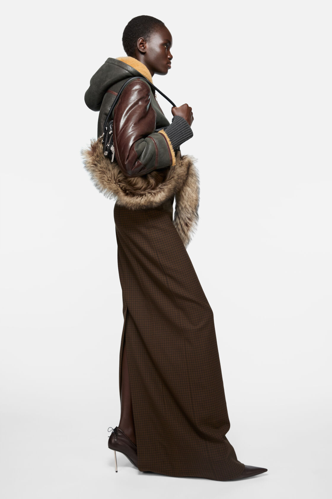 シアリングジャケット, ブラウン/ベージュ, 2000x