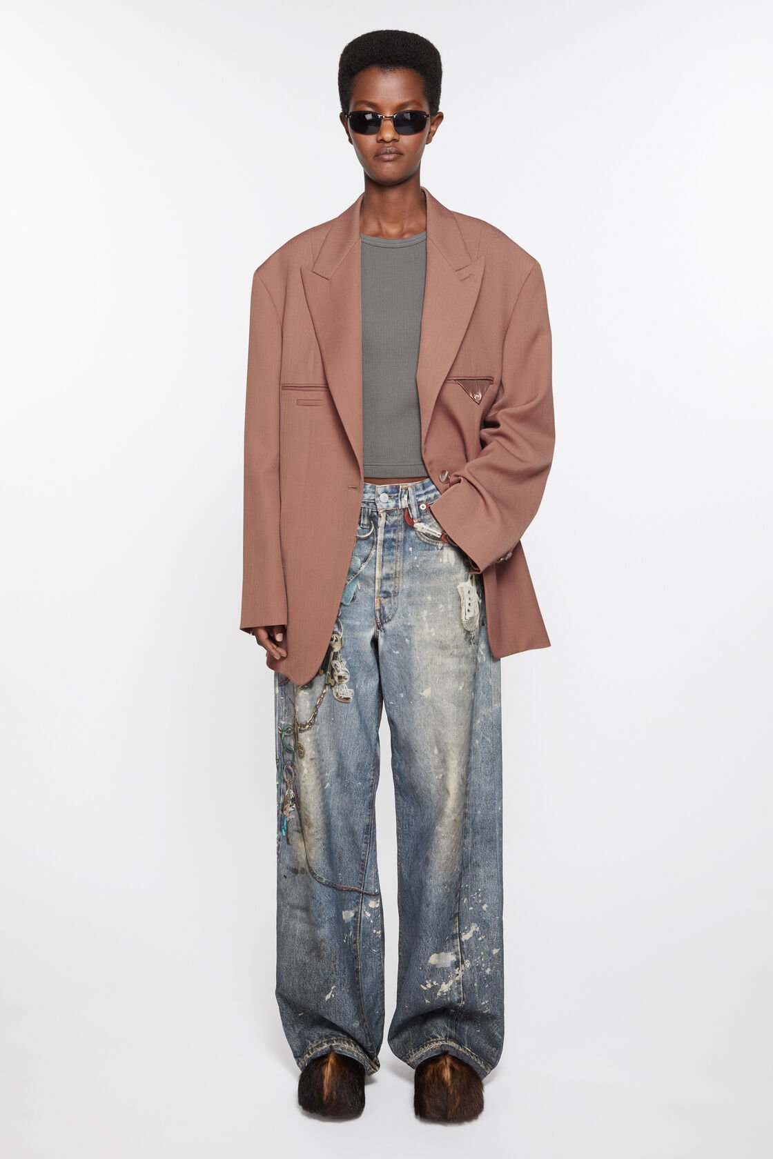 Baggy fit trousers - 1981F, Mid Blue, 2000x