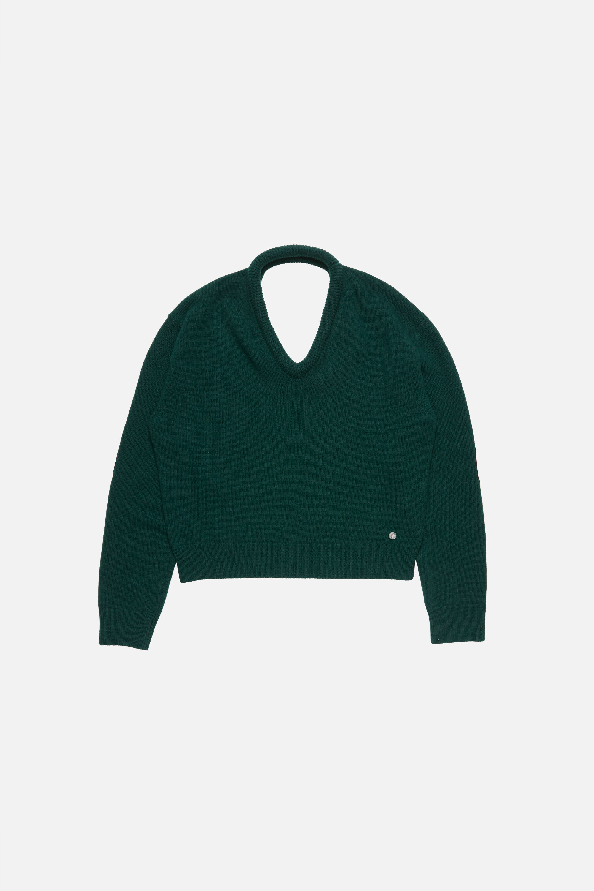 H*u様 Acne Studios オリーブグリーン クルーネックセーター　ニッ Acne Studios - Washed zip-up cardigan - Olive green