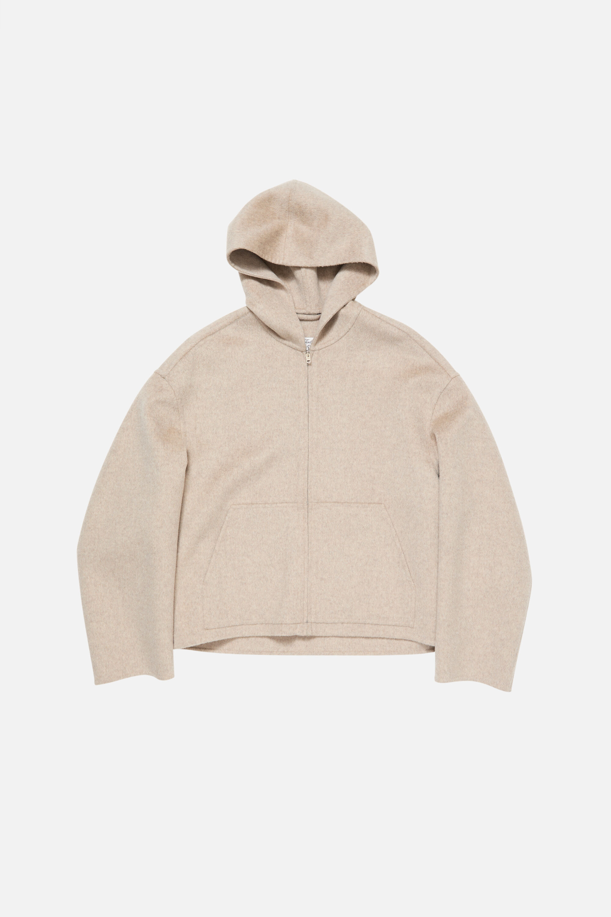 Acne Studios - フード付きカシミヤジャケット - オートミールメランジ Acne Studios - フード付きカシミヤジャケット - オートミールメランジ