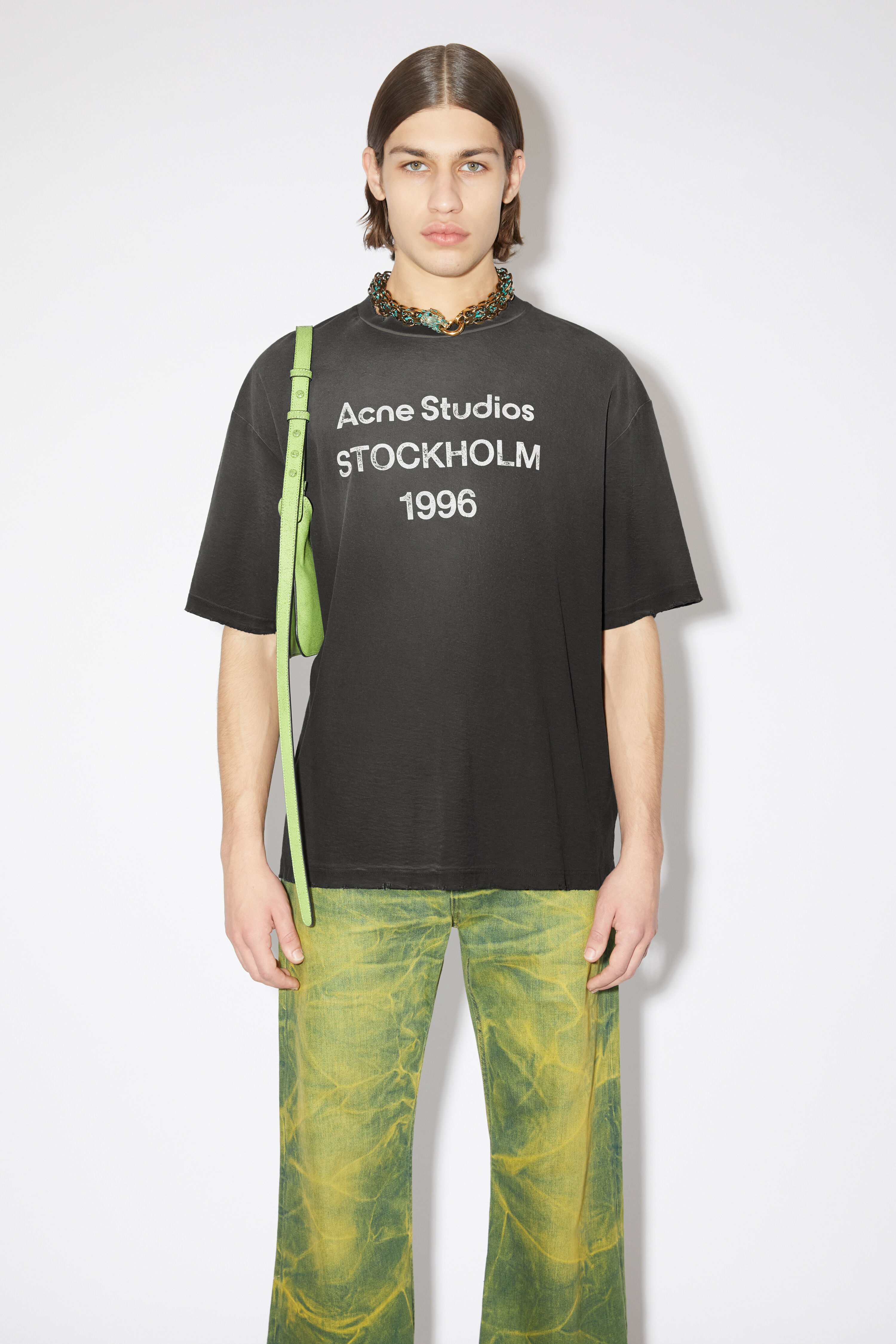 Acne Studios - ロゴTシャツ - フェイデッドブラック