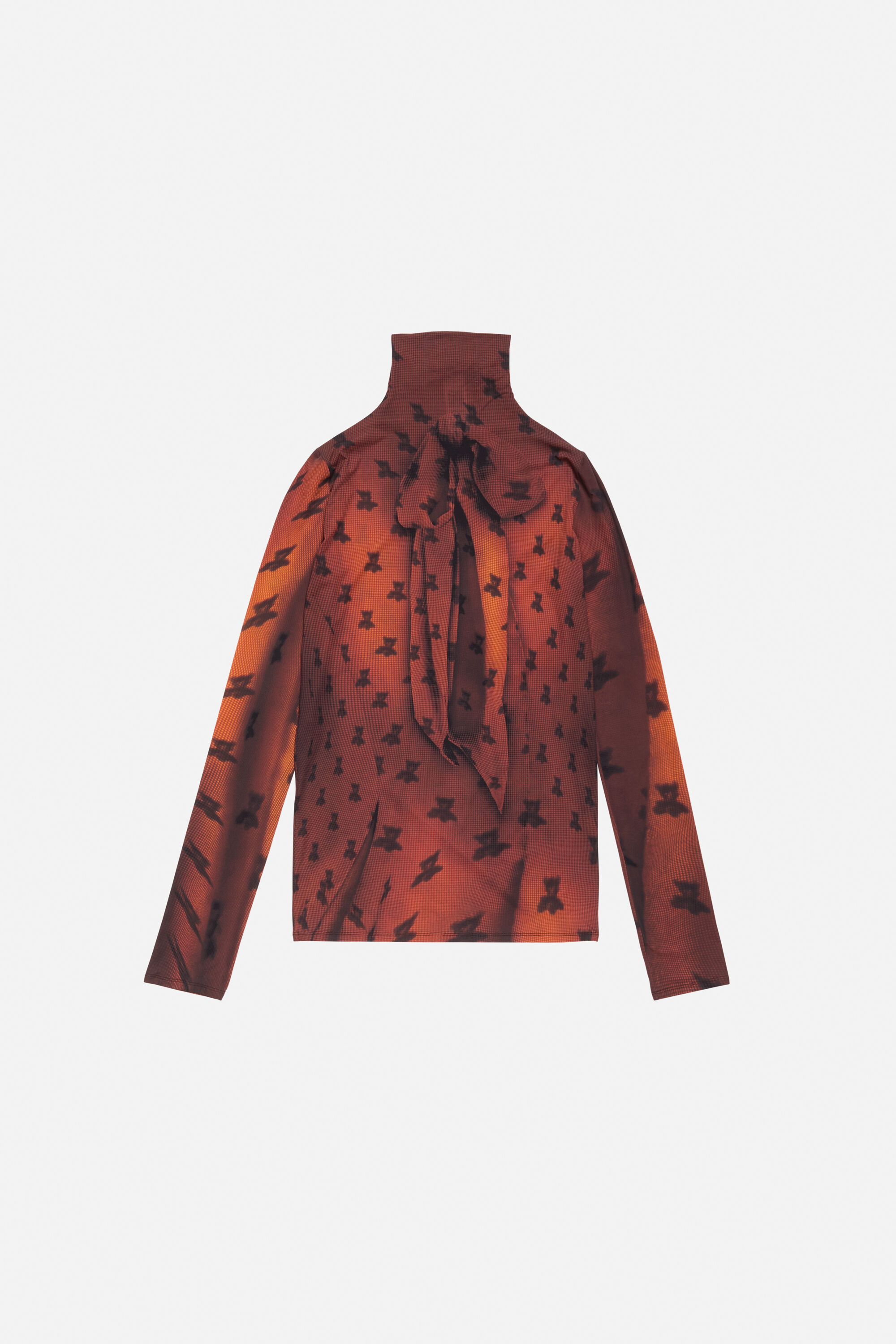 Acne Studios - Fitted print t-shirt - Rust brown