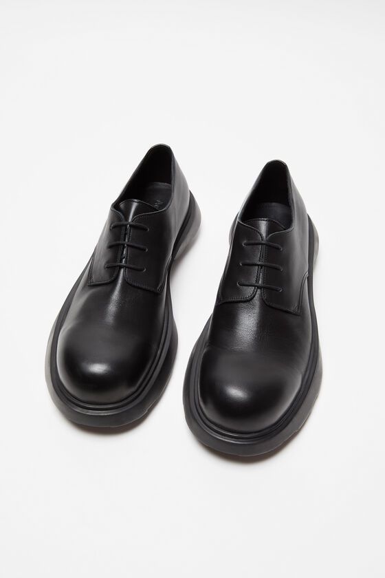 Acne Studios - レザーレースアップシューズ - ブラック