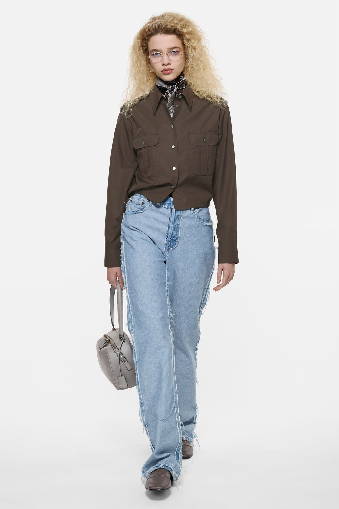 Button-up over shirt, Cacao brown, 2000x